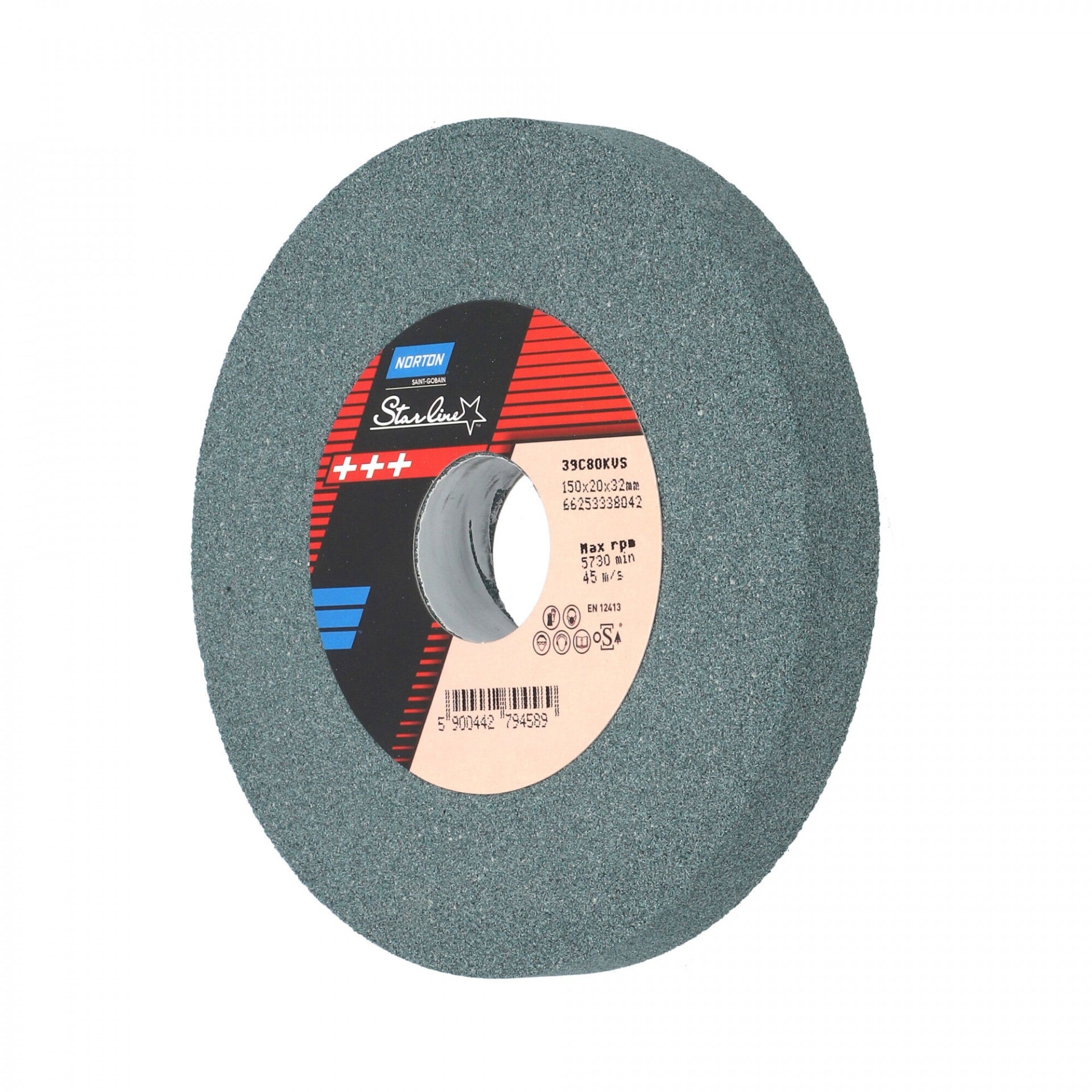 Norton Starline Szilícium-karbid köszörűkorong Ø150x20x32 mm 39C 80 K VS, 2 db/csomag termék fő termékképe
