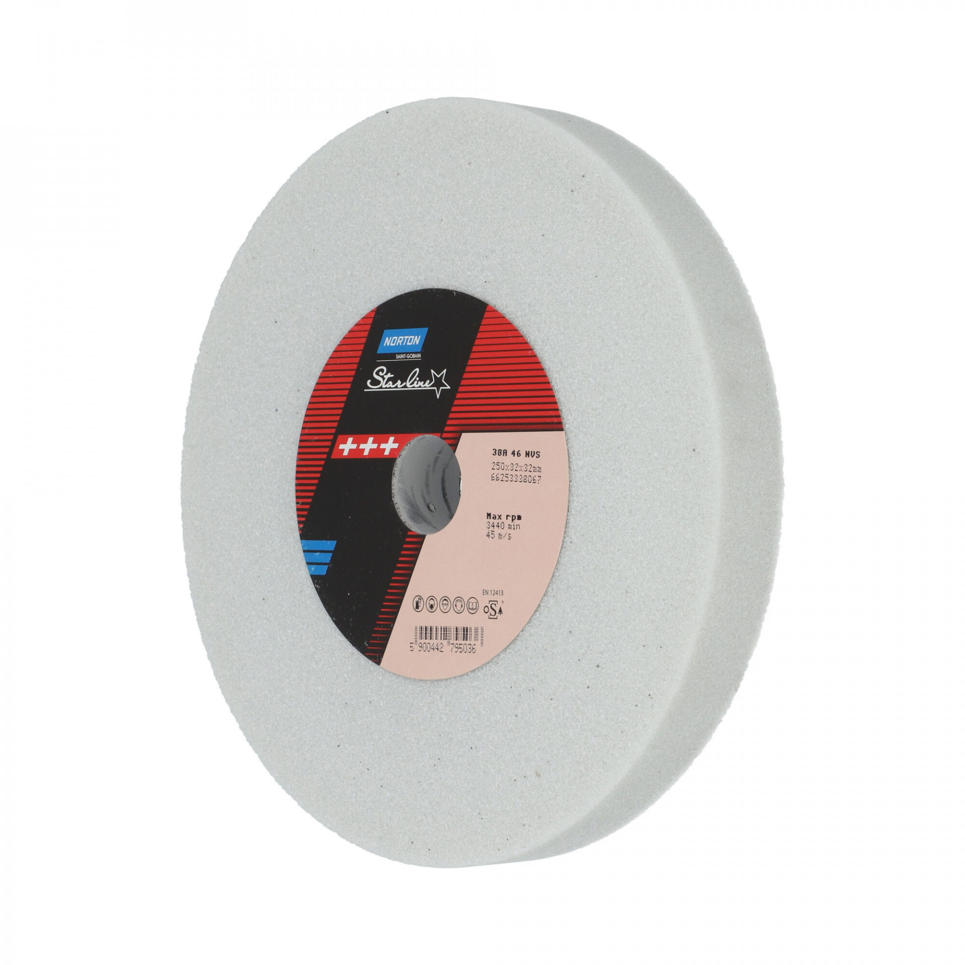 Norton Starline Nemeskorund Alumínium-oxid köszörűkorong Ø250x32x32 mm 38A 46 N VS termék fő termékképe