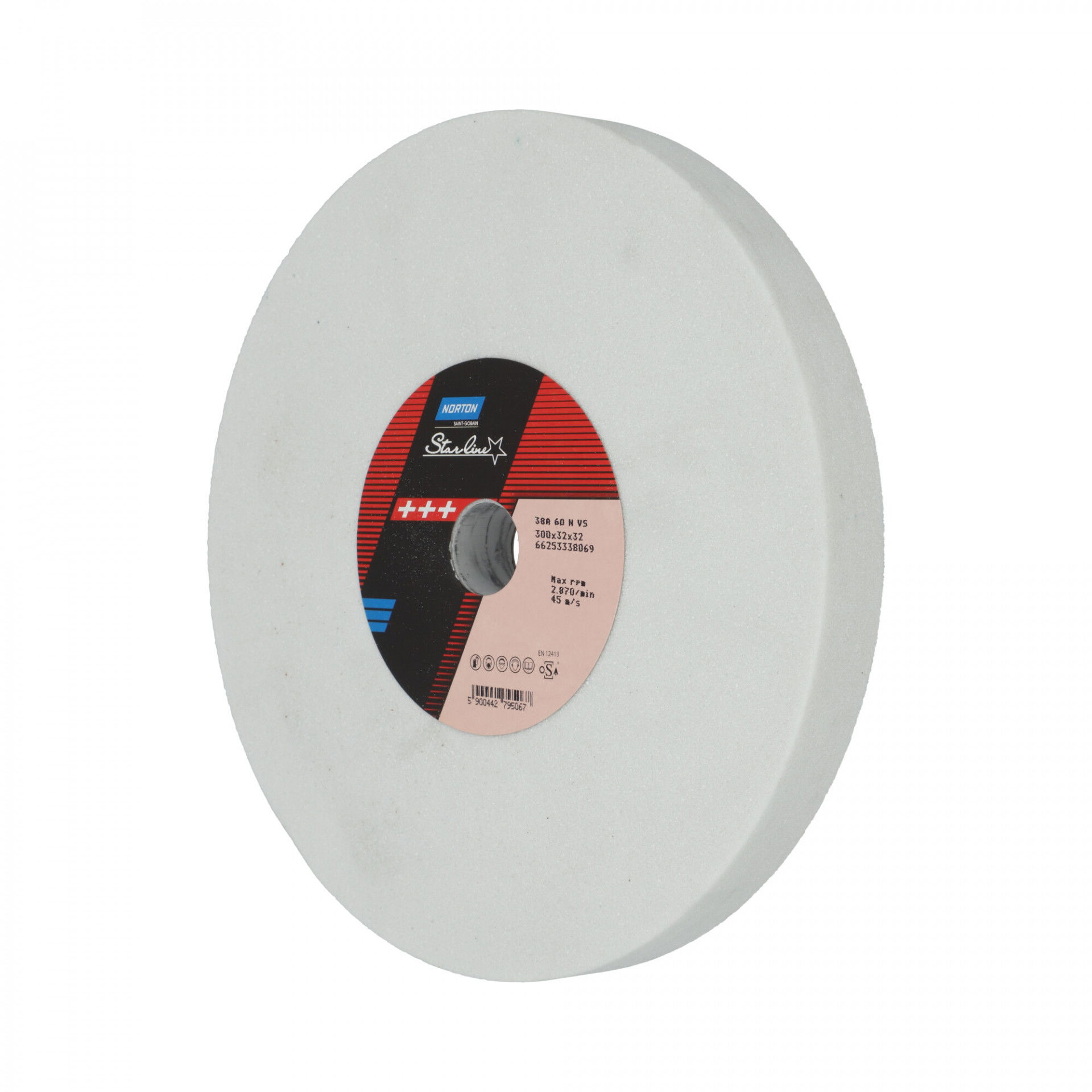 Norton Egyenes köszörűkorong Ø300x32x32 mm 38A 60 N VS termék fő termékképe