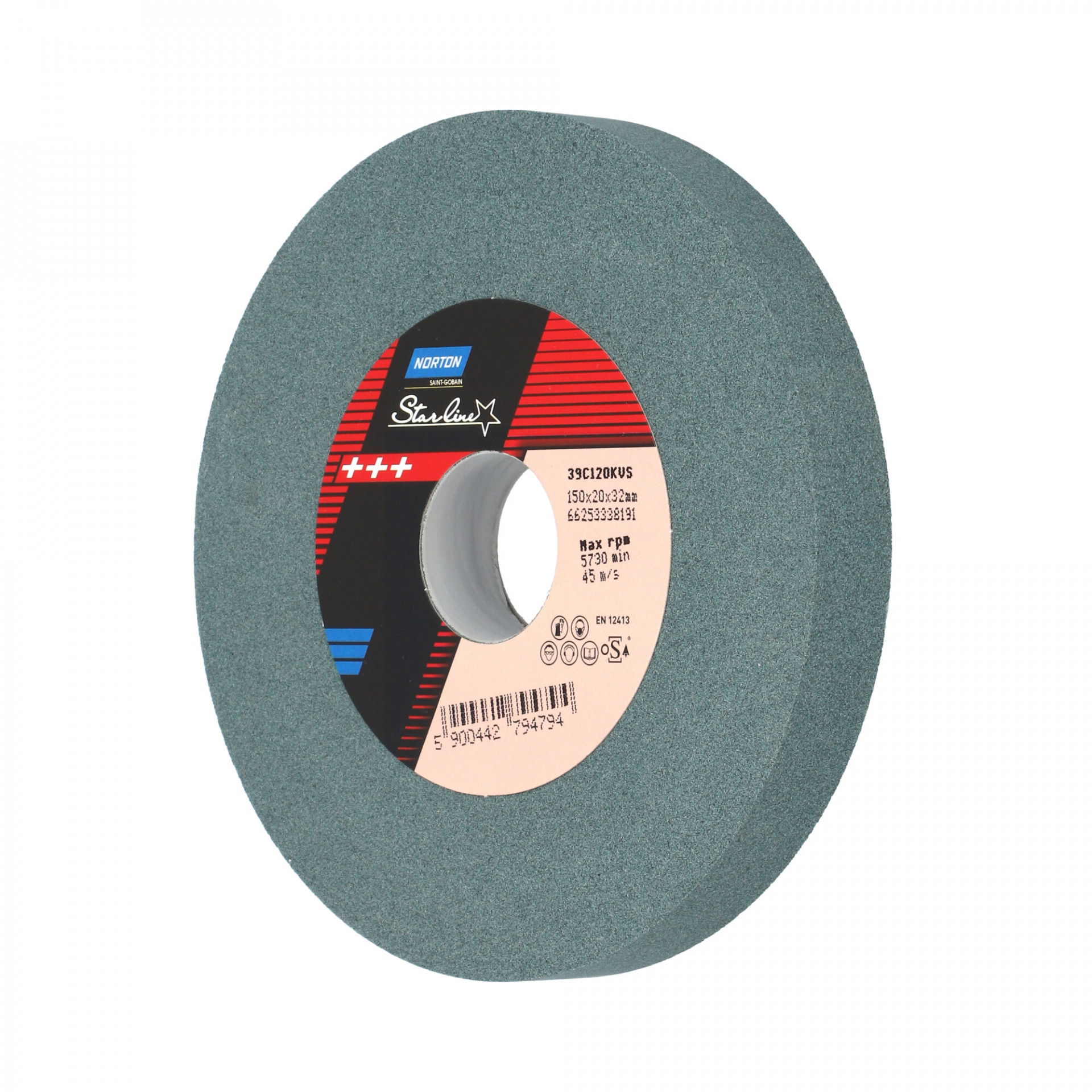 Norton Starline Szilícium-karbid köszörűkorong Ø150x20x32 mm 39C 120 K VS, 2 db/csomag termék fő termékképe