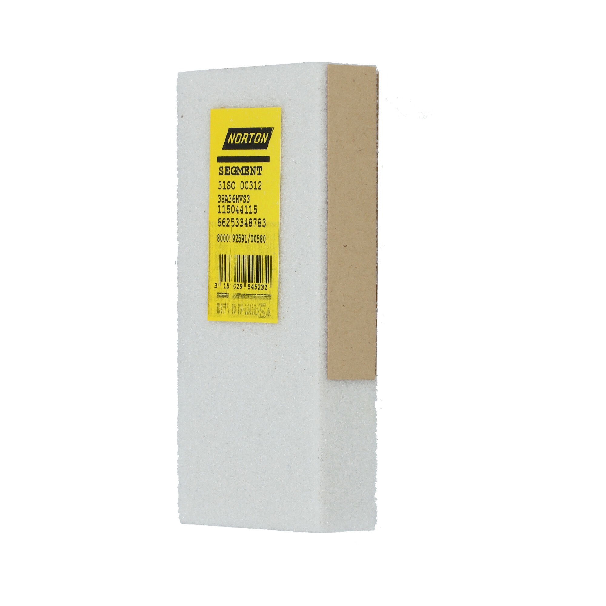 Norton Köszörűkő szegmens 25x70x110 mm 38A 36 H VS3, 4 db/csomag termék fő termékképe