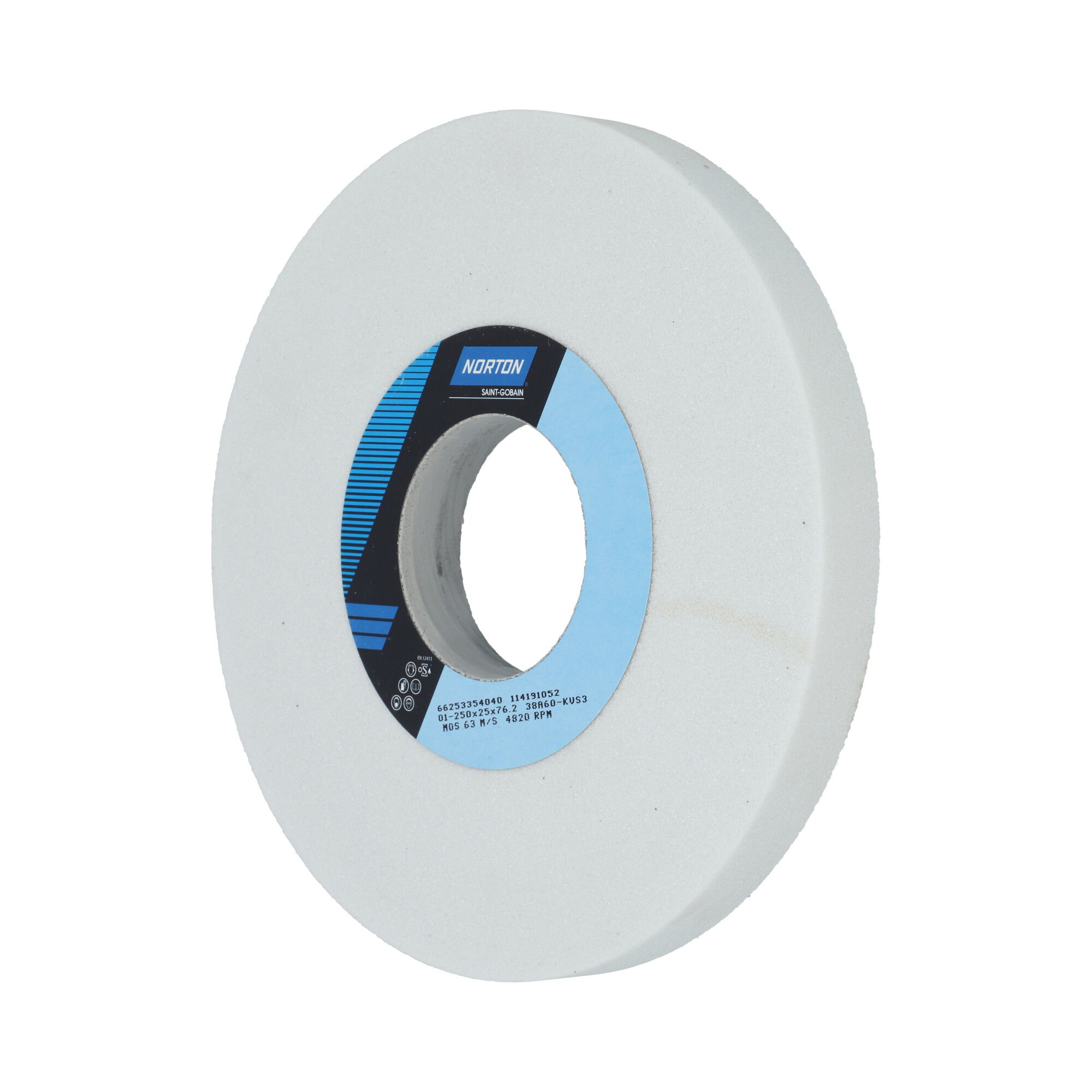 Norton Egyenes köszörűkorong Ø250x25x76,2 mm 38A 60 K VS3 termék fő termékképe