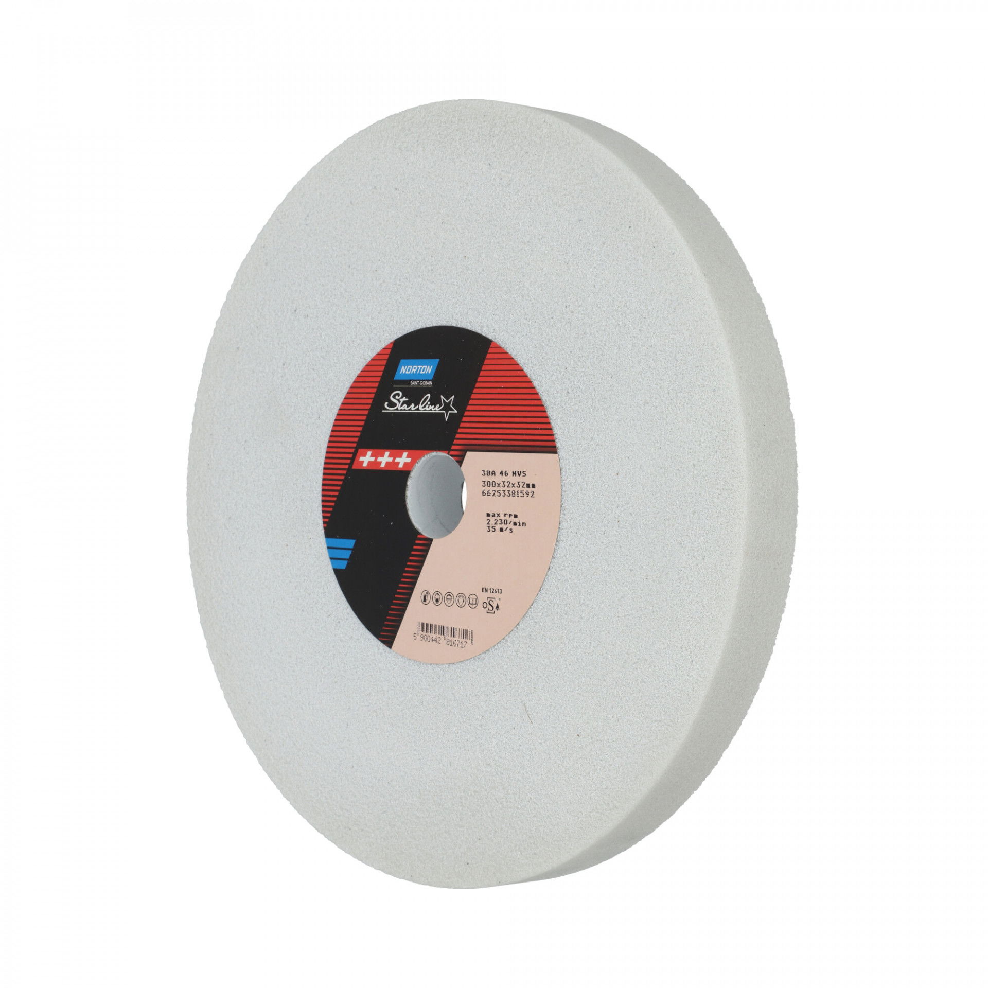 Norton Starline Nemeskorund Alumínium-oxid köszörűkorong Ø300x32x32 mm 38A 46 N VS termék fő termékképe