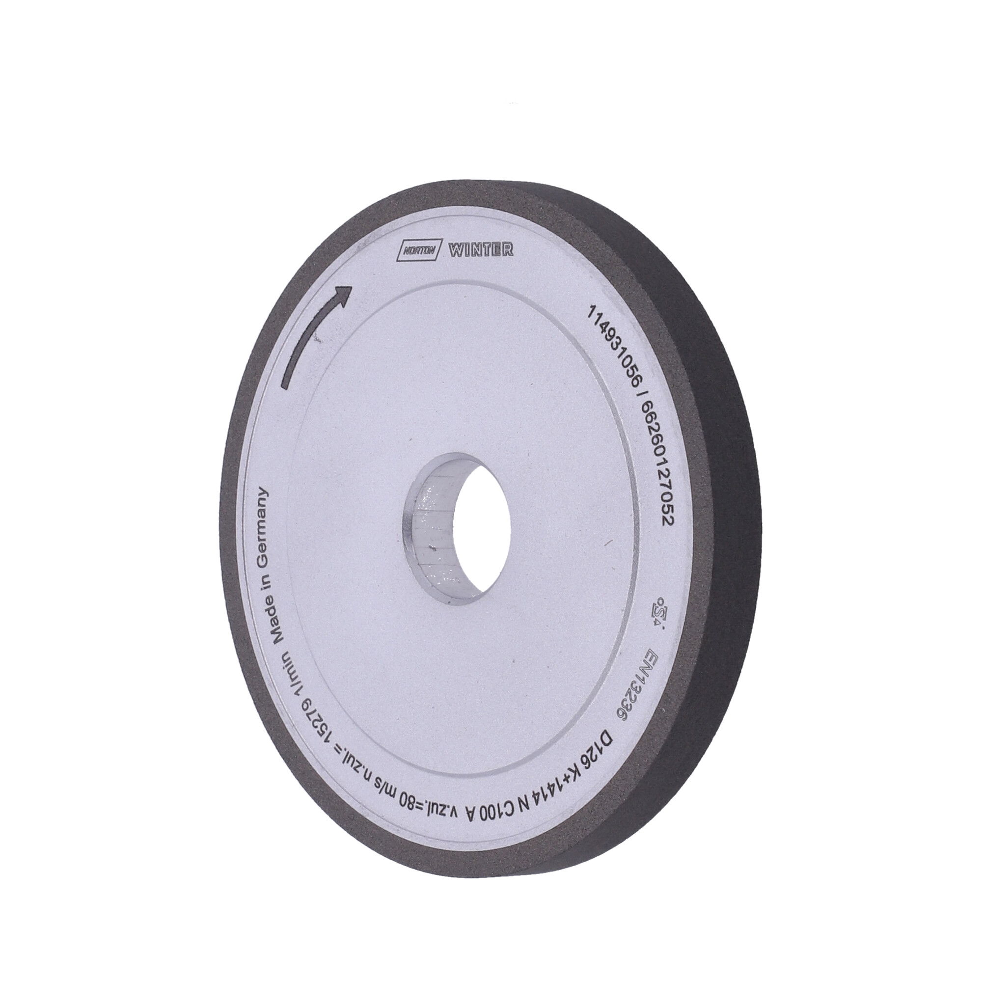 Norton Gyémánt köszörűkorong Ø100x10x16 mm ASD54 C100 Q-FLUTE-EVO termék fő termékképe