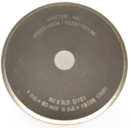 Norton Gyémánt köszörűkorong 1A1R Ø80x0,3x2x13 mm ASD151 termék fő termékképe