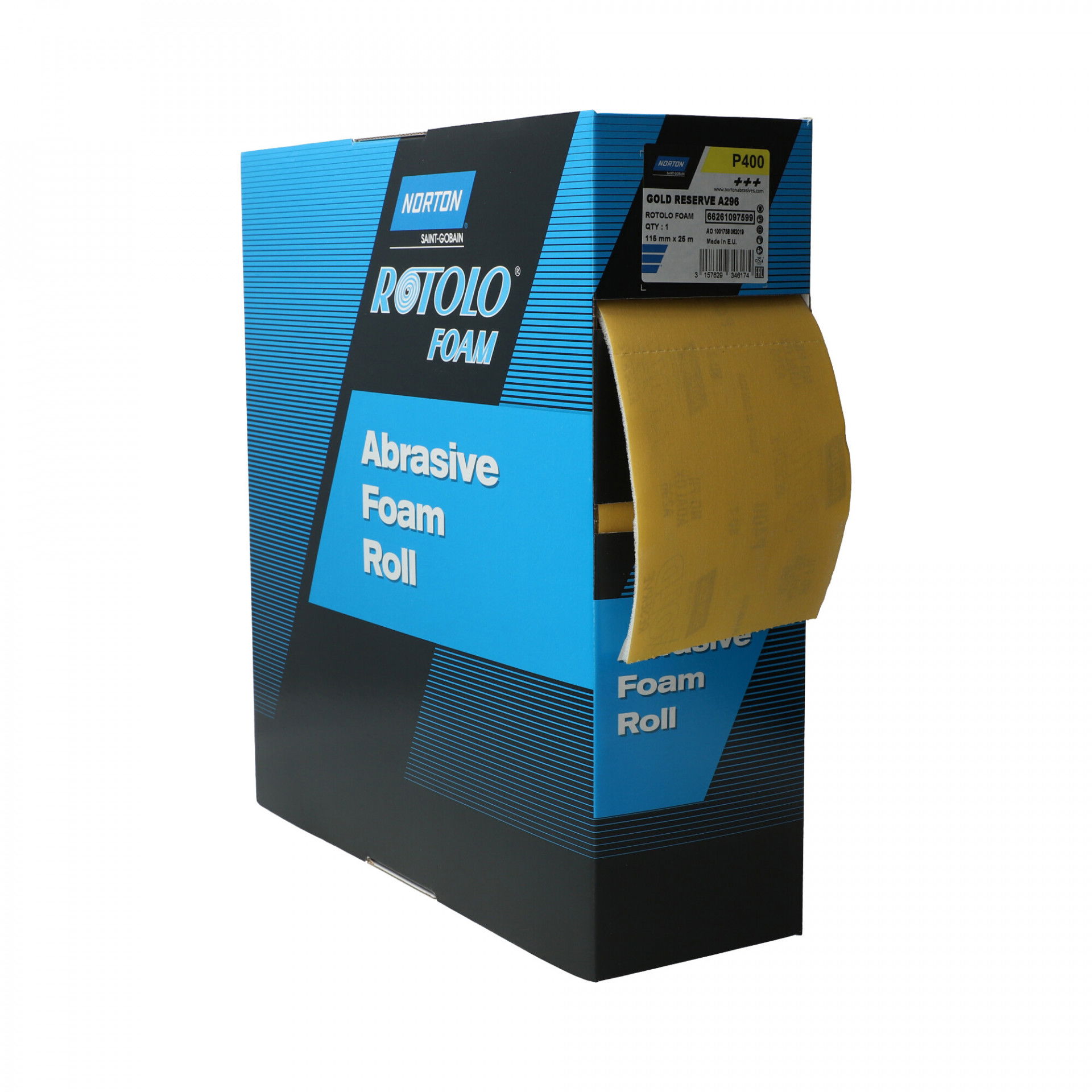 Norton Rotolo Foam Gold Reserve A296 csiszolótekercs 115mmx25m P400 termék fő termékképe