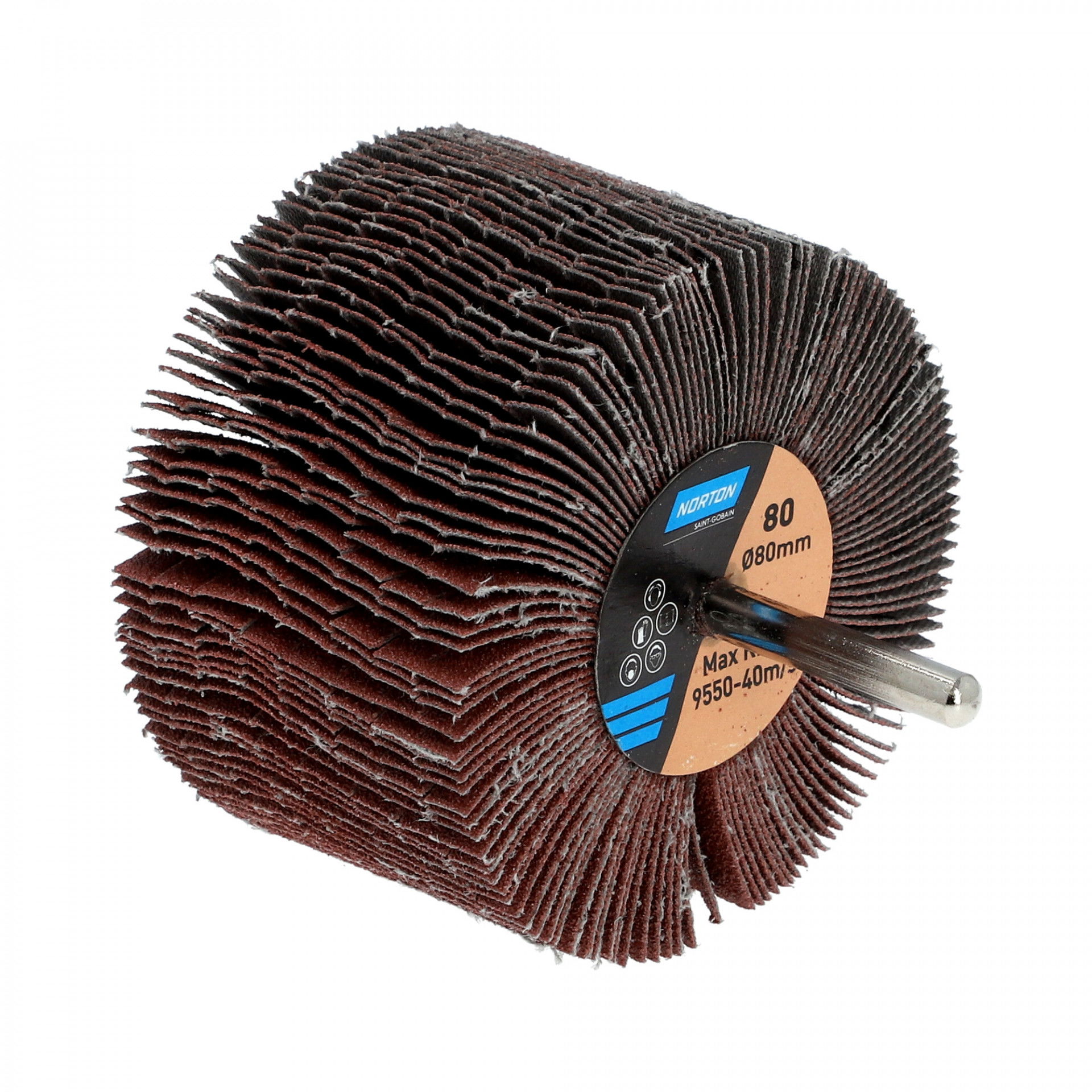 Norton Metal R207Plus barázdált csapos lamellás csiszolókorong Ø80x50x6mm P80, 10 db/csomag termék fő termékképe