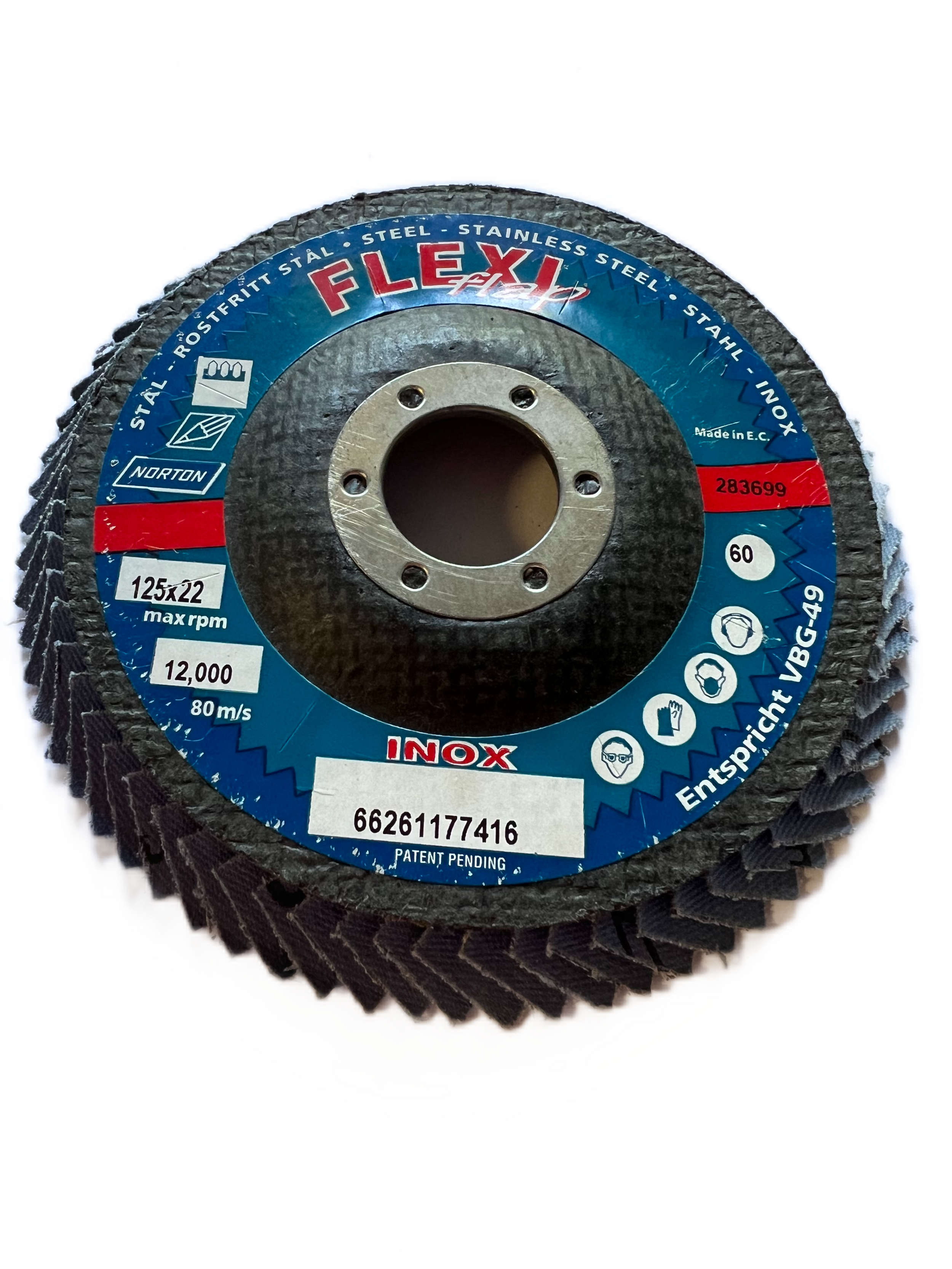 Norton Flexi-Flap R822 lamellás csiszolókorong  Ø125x22mm P60 termék fő termékképe