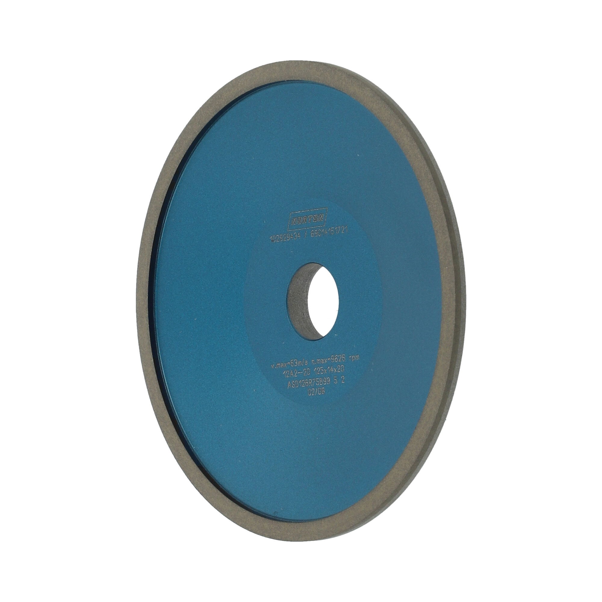 Norton Gyémánt köszörűkorong Ø125x6x4 mm ASD126 R100 B99 termék fő termékképe