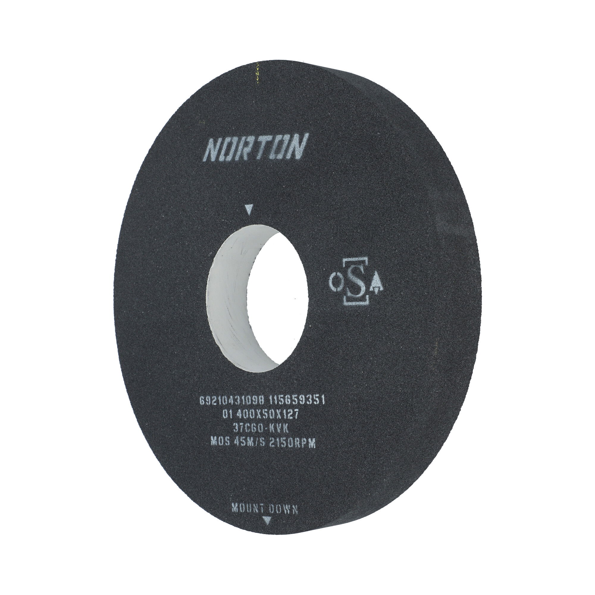 Norton Egyenes köszörűkorong Ø400x40x127 mm 37C 60 K VK termék fő termékképe