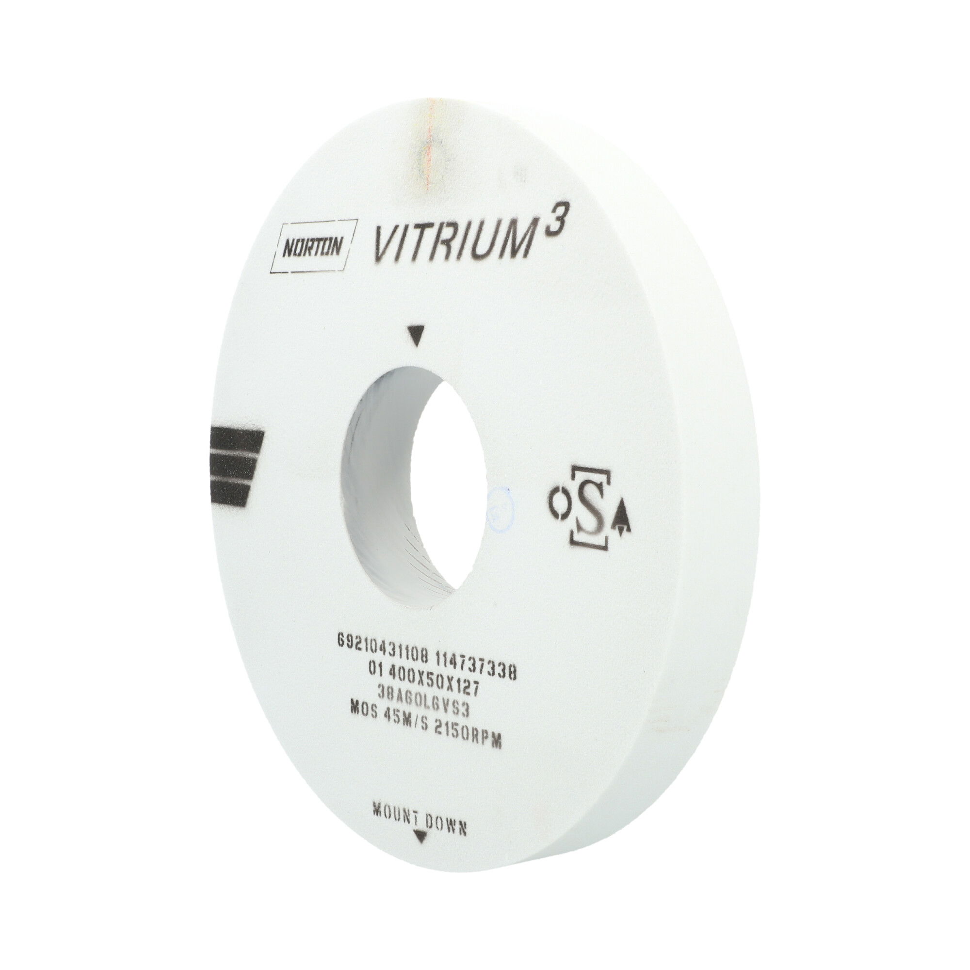 Norton Egyenes köszörűkorong Ø400x40x127 mm 38A 80 K VS, 2 db/csomag termék fő termékképe