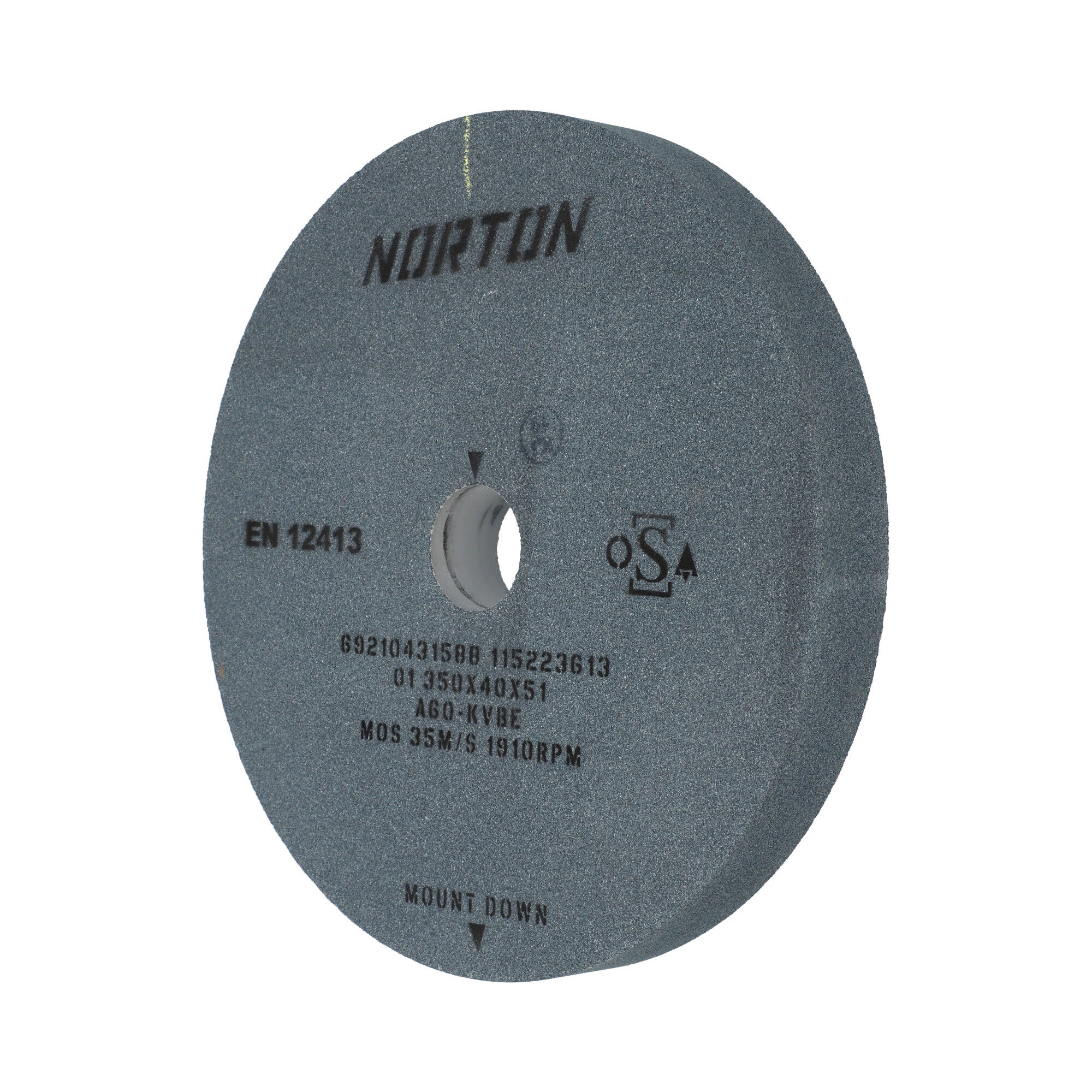 Norton Egyenes köszörűkorong Ø350x40x50,8 mm 37C 60 M VK termék fő termékképe