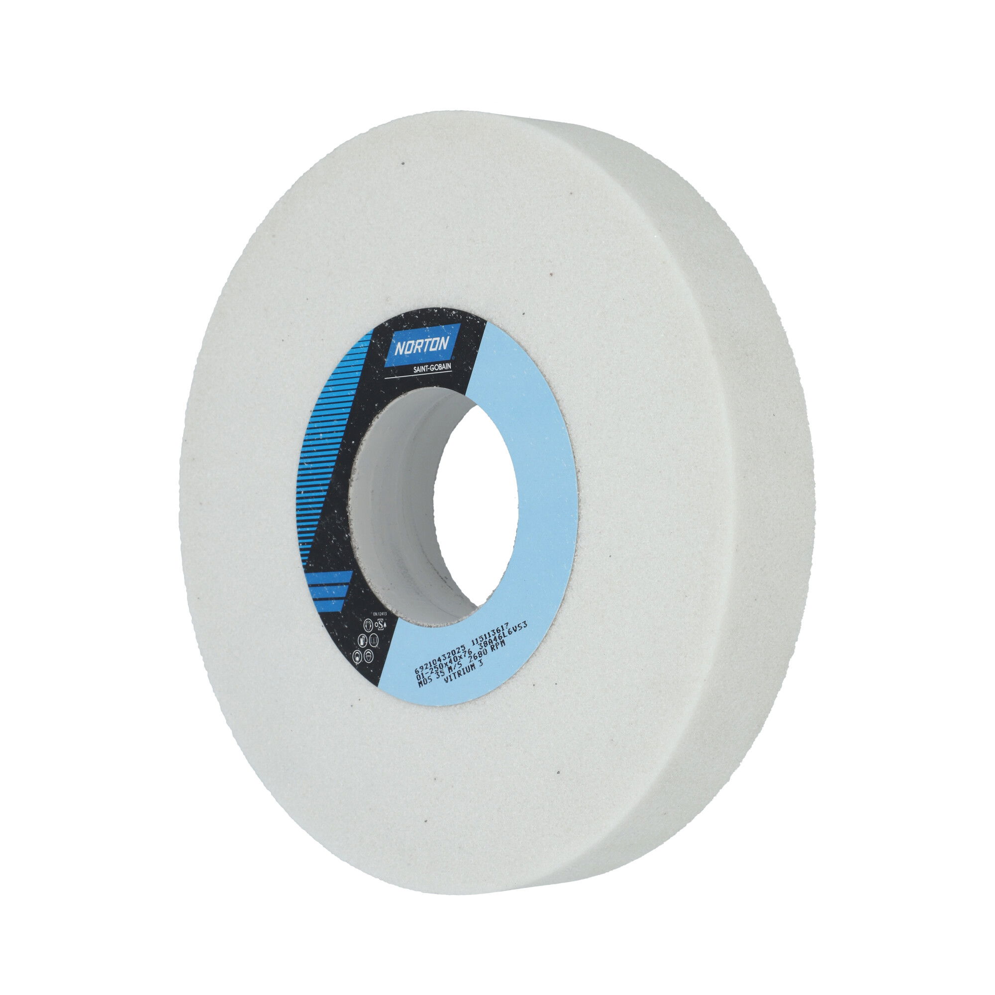 Norton Egyenes köszörűkorong Ø250x40x76 mm 38A 46 L6 VS3, 3 db/csomag termék fő termékképe
