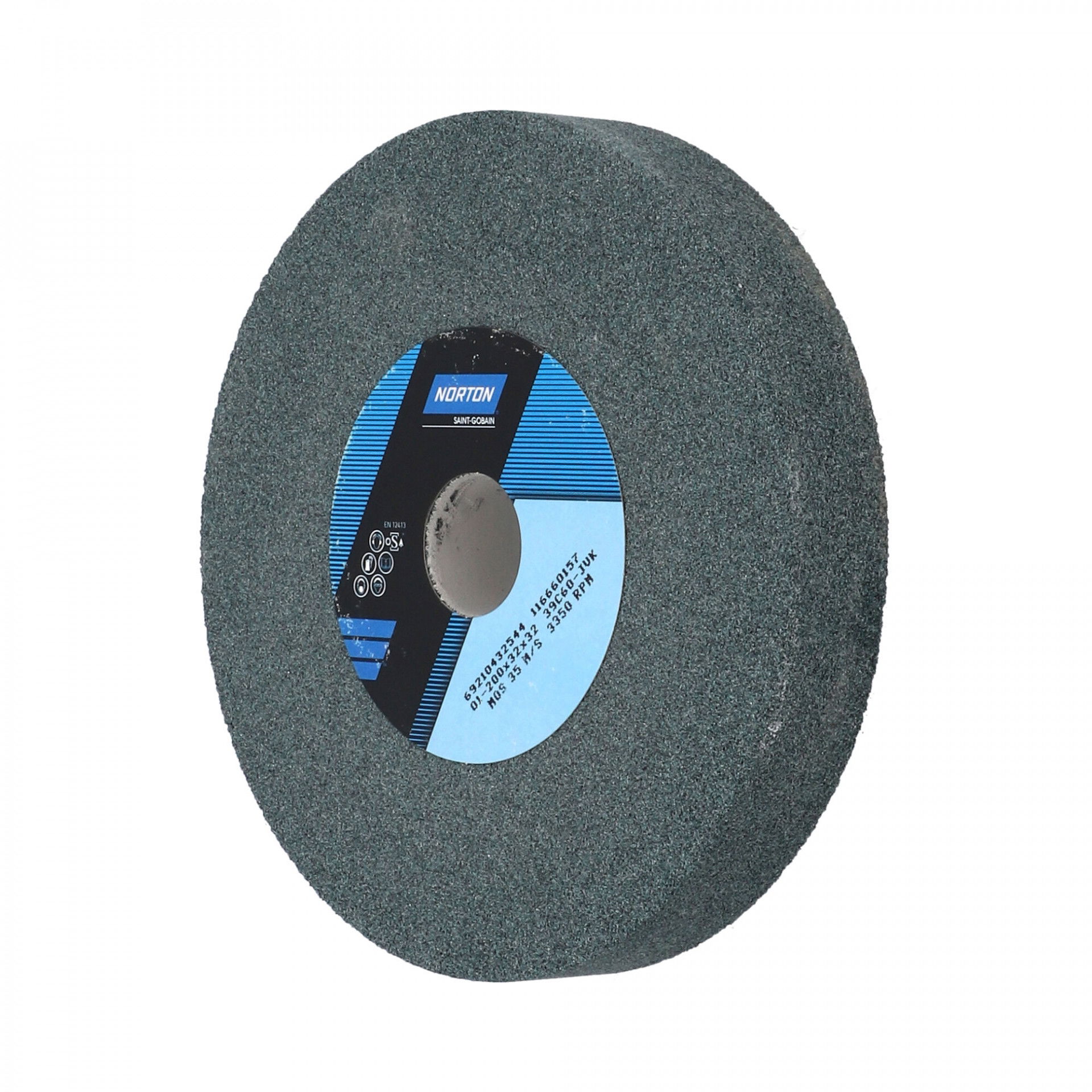 Norton Egyenes köszörűkorong Ø200x32x32 mm 39C 60 J VK termék fő termékképe