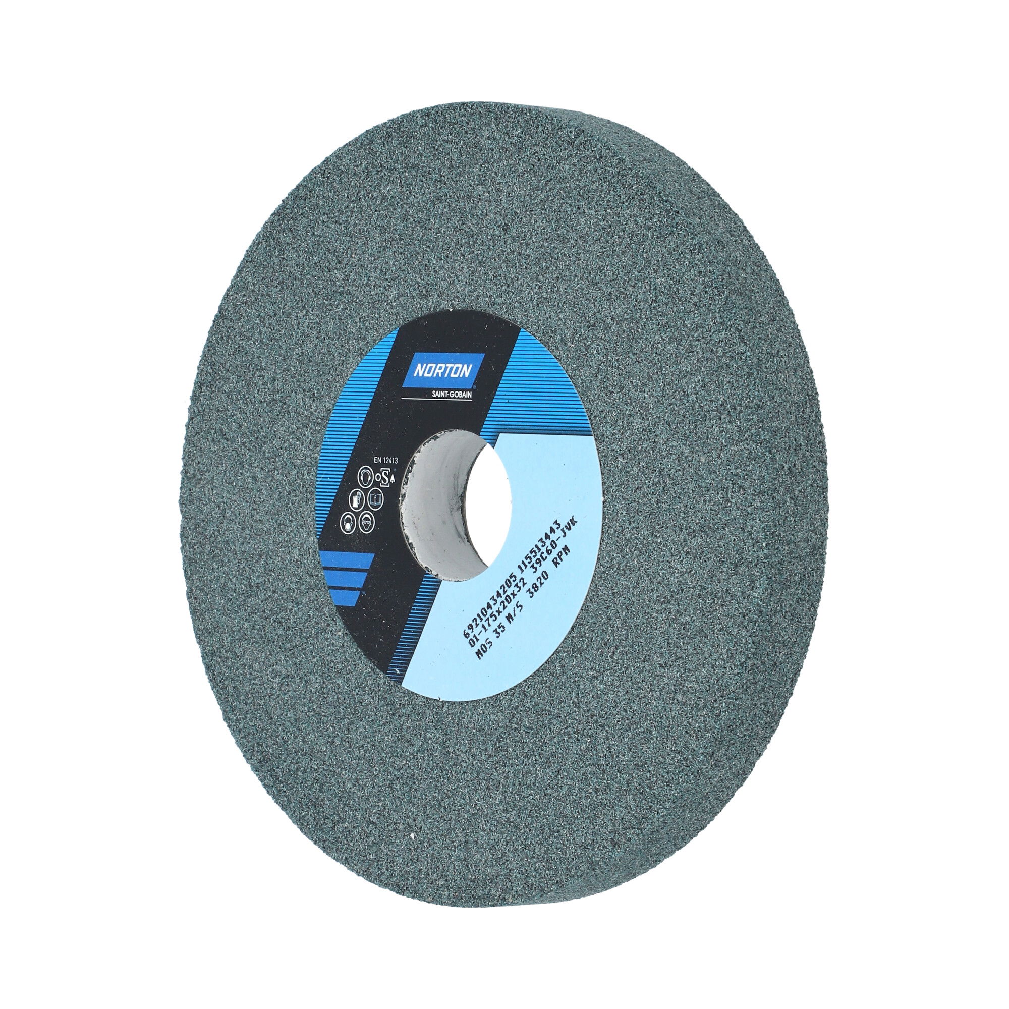 Norton Egyenes köszörűkorong Ø175x20x32 mm 39C 60 K VK termék fő termékképe