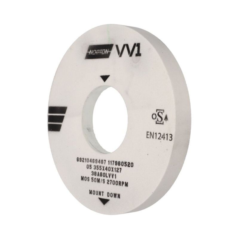 Norton Egyoldalt süllyesztett köszörűkorong  Ø355x40x127 mm 38A 60 L VV1 termék fő termékképe
