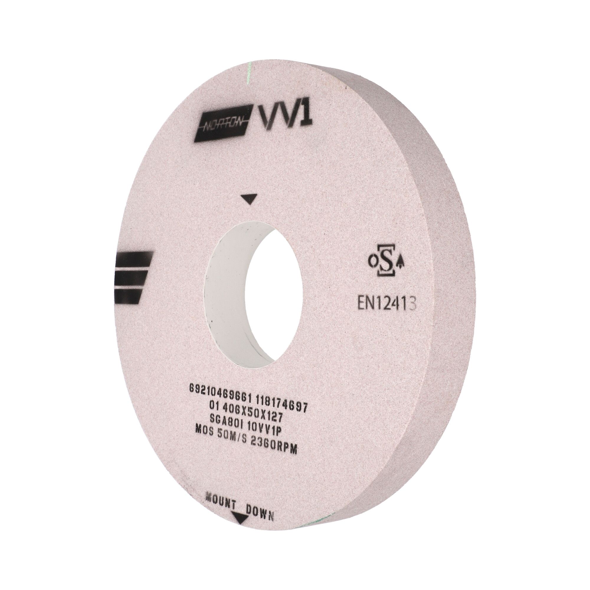 Norton Egyenes köszörűkorong Ø406x50x127 mm SGA 80 I10 VV1P termék fő termékképe