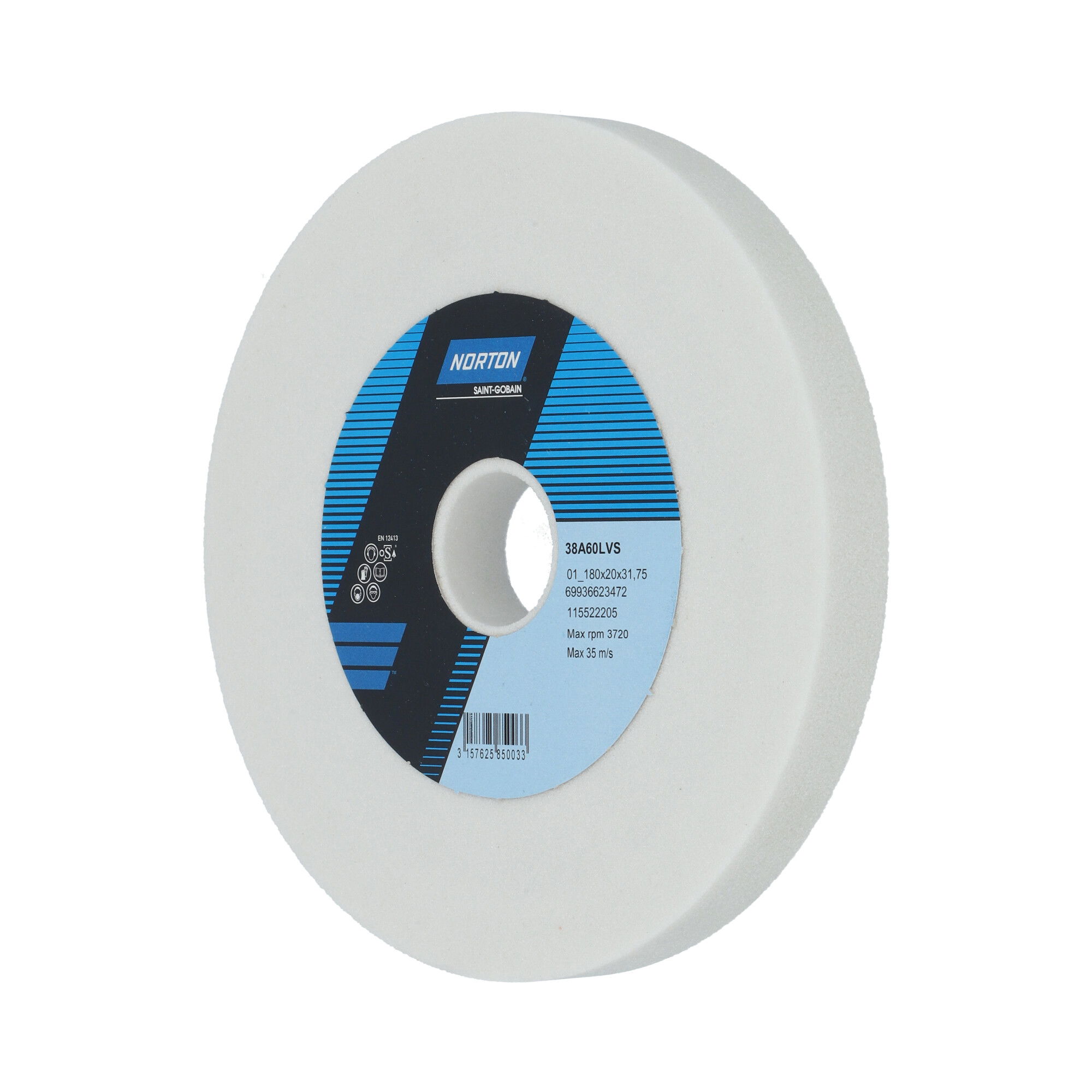 Norton Egyenes köszörűkorong Ø180x20x31,75 mm 38A 60 L VS termék fő termékképe