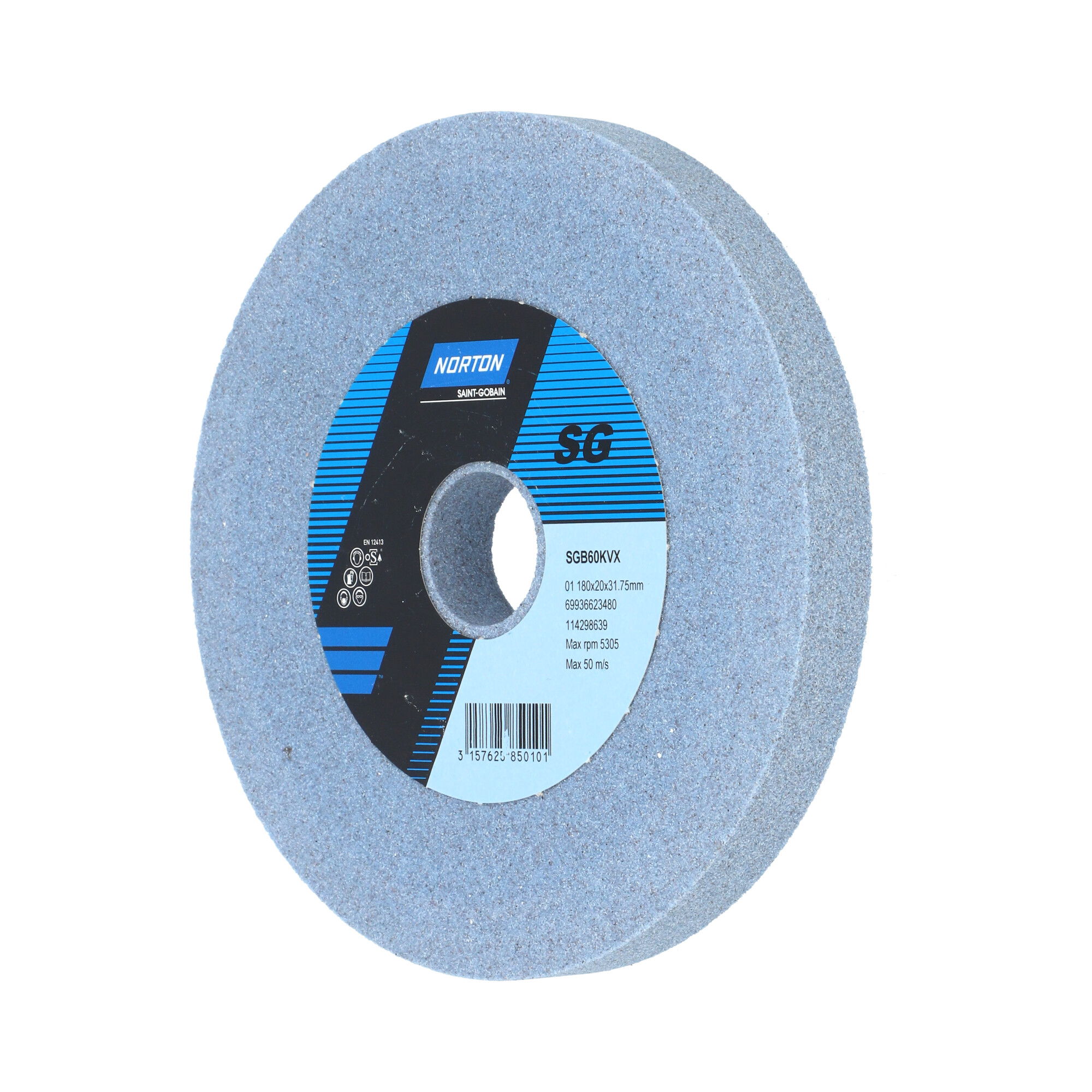 Norton Egyenes köszörűkorong Ø180x20x31,75 mm SGB 60 K VX termék fő termékképe