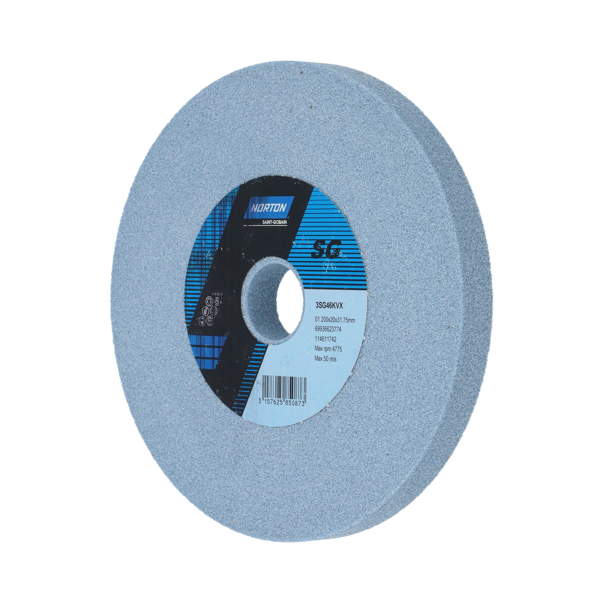 Norton Egyenes köszörűkorong Ø200x20x31,75 mm 3SG 46 K VX termék fő termékképe