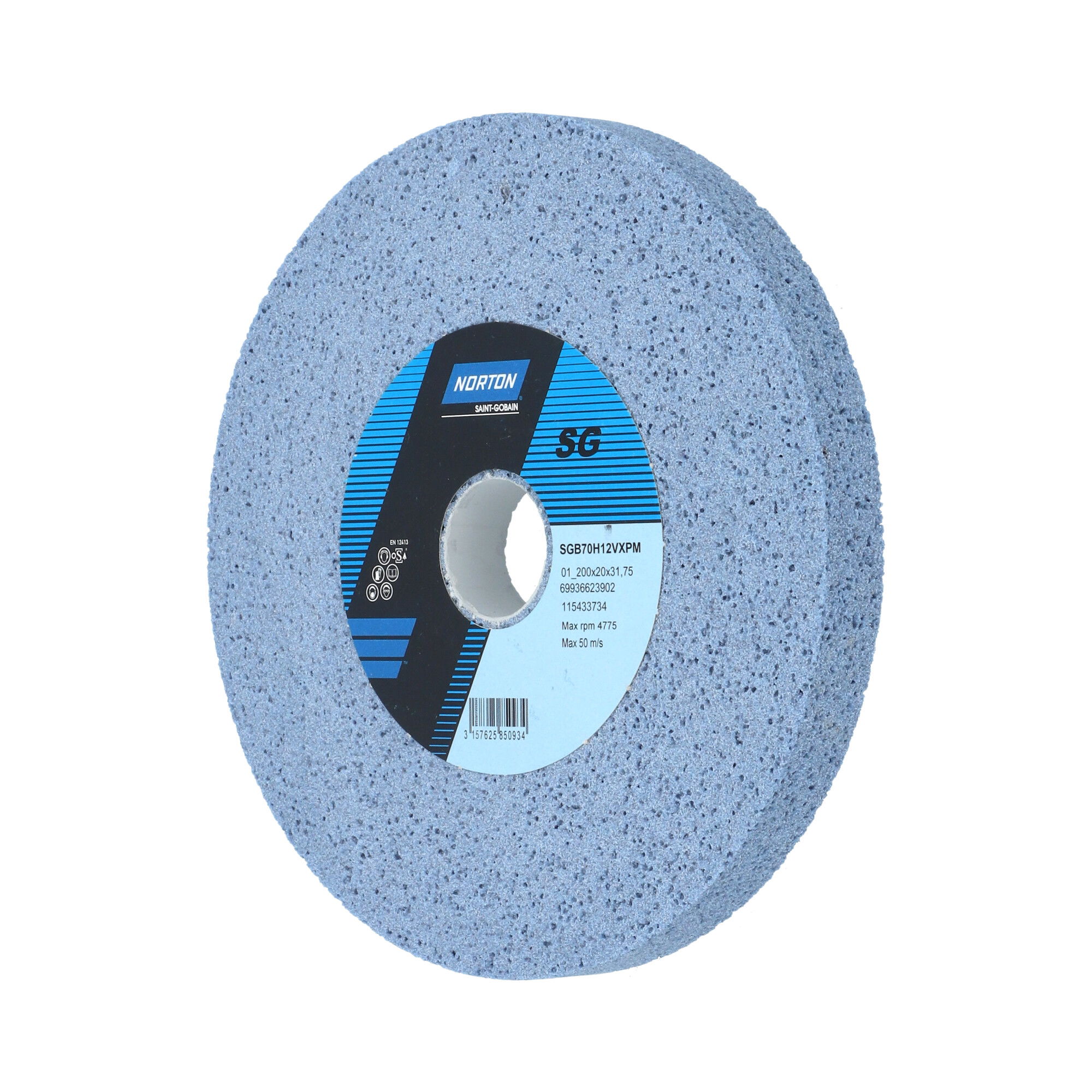 Norton Egyenes köszörűkorong Ø200x20x31,75 mm SGB 70 H12 VXP termék fő termékképe