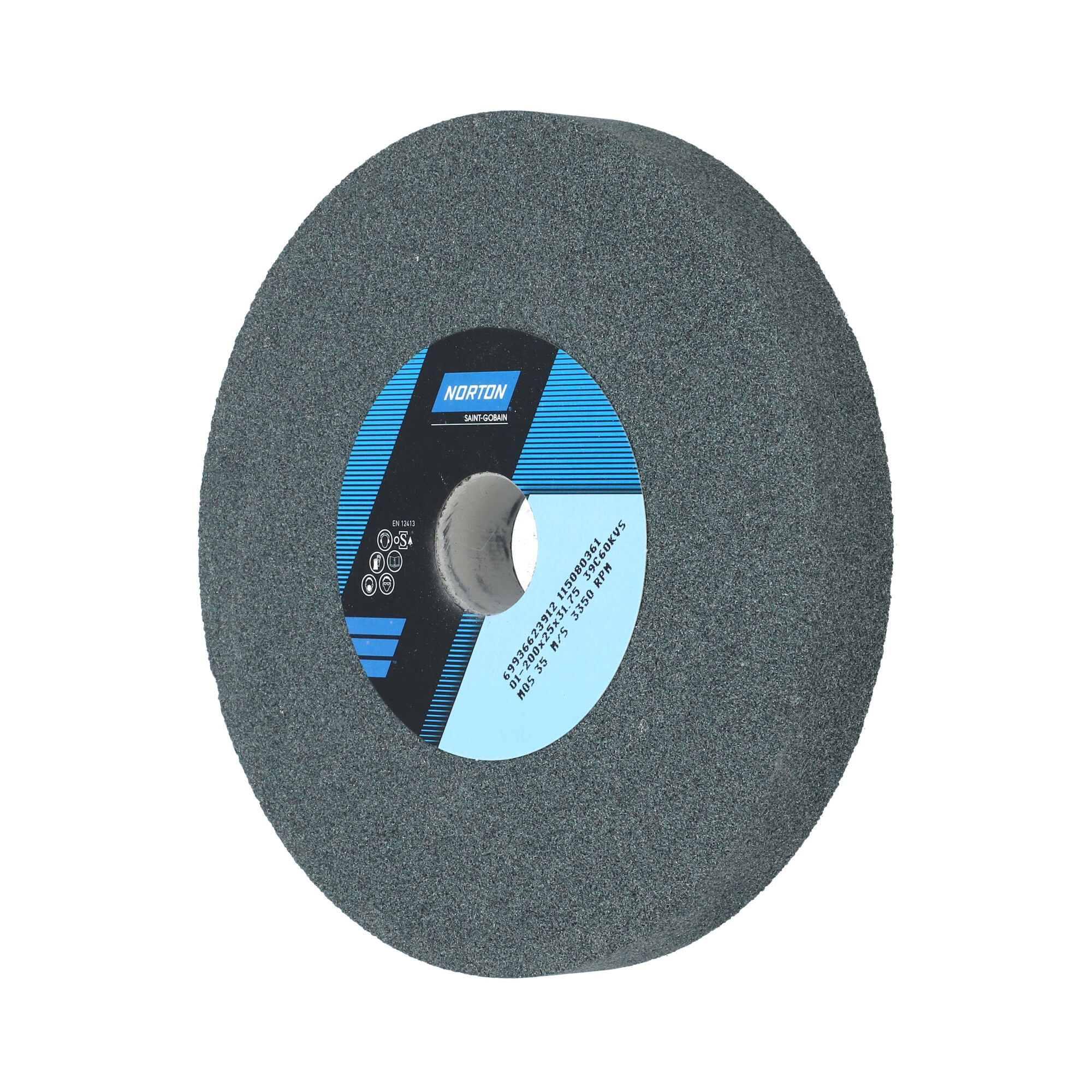 Norton Egyenes köszörűkorong Ø200x25x31,75 mm 39C 60 K VS termék fő termékképe