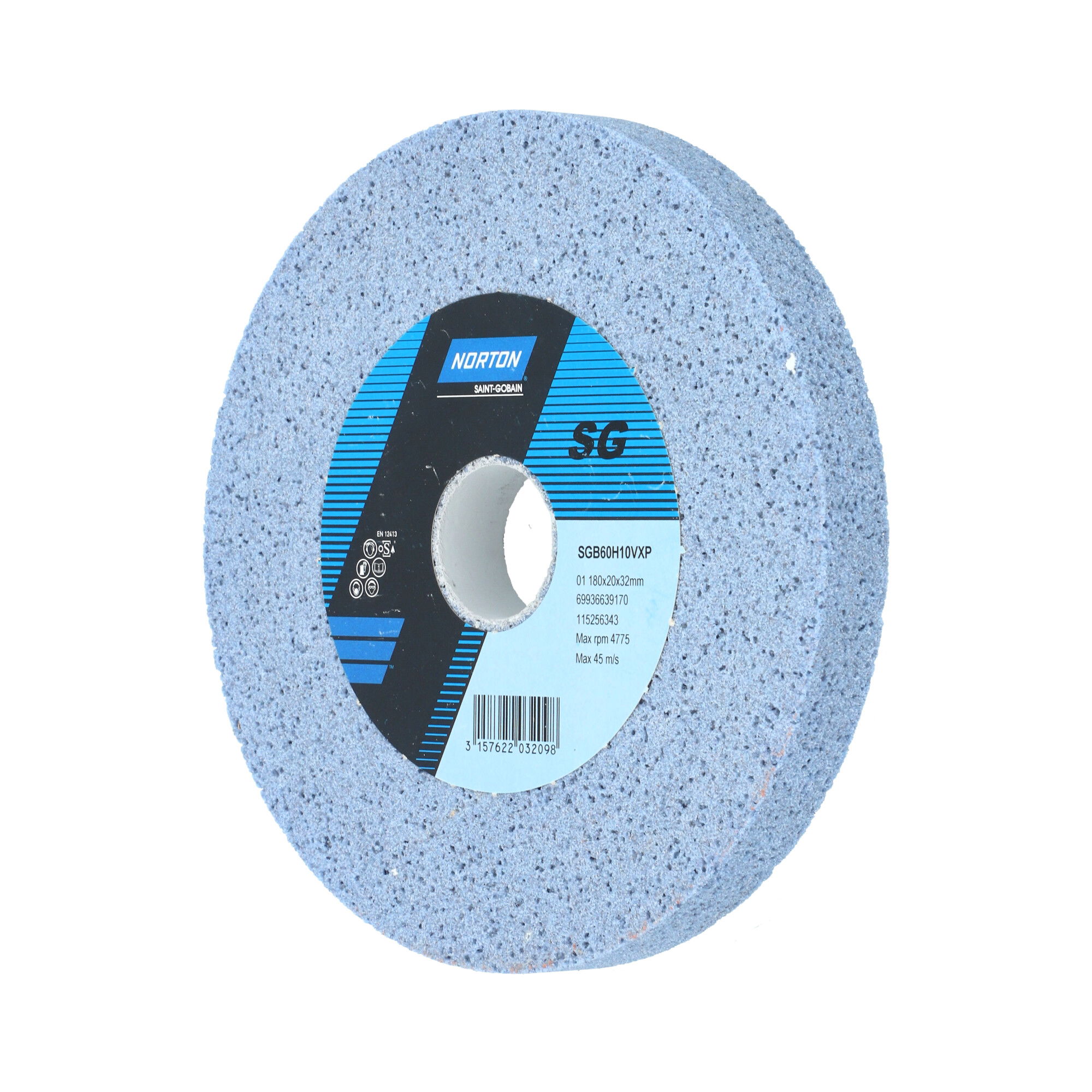 Norton Egyenes köszörűkorong Ø100x13x32 mm SGB 60 K VX, 40 db/csomag termék fő termékképe