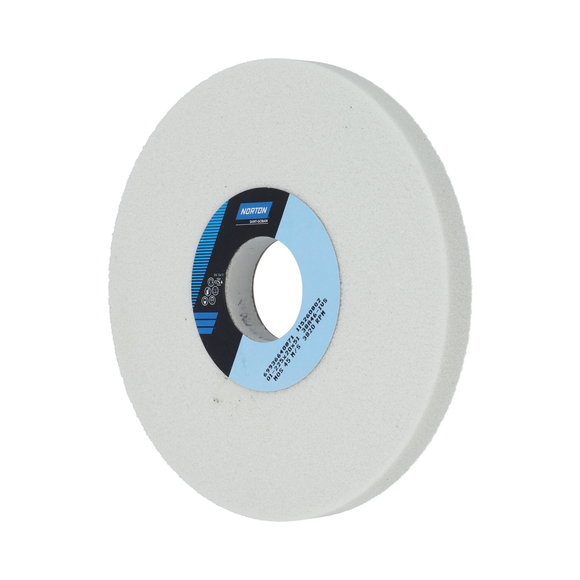 Norton Egyenes köszörűkorong Ø225x20x51 mm 38A 46 I VS, 2 db/csomag termék fő termékképe