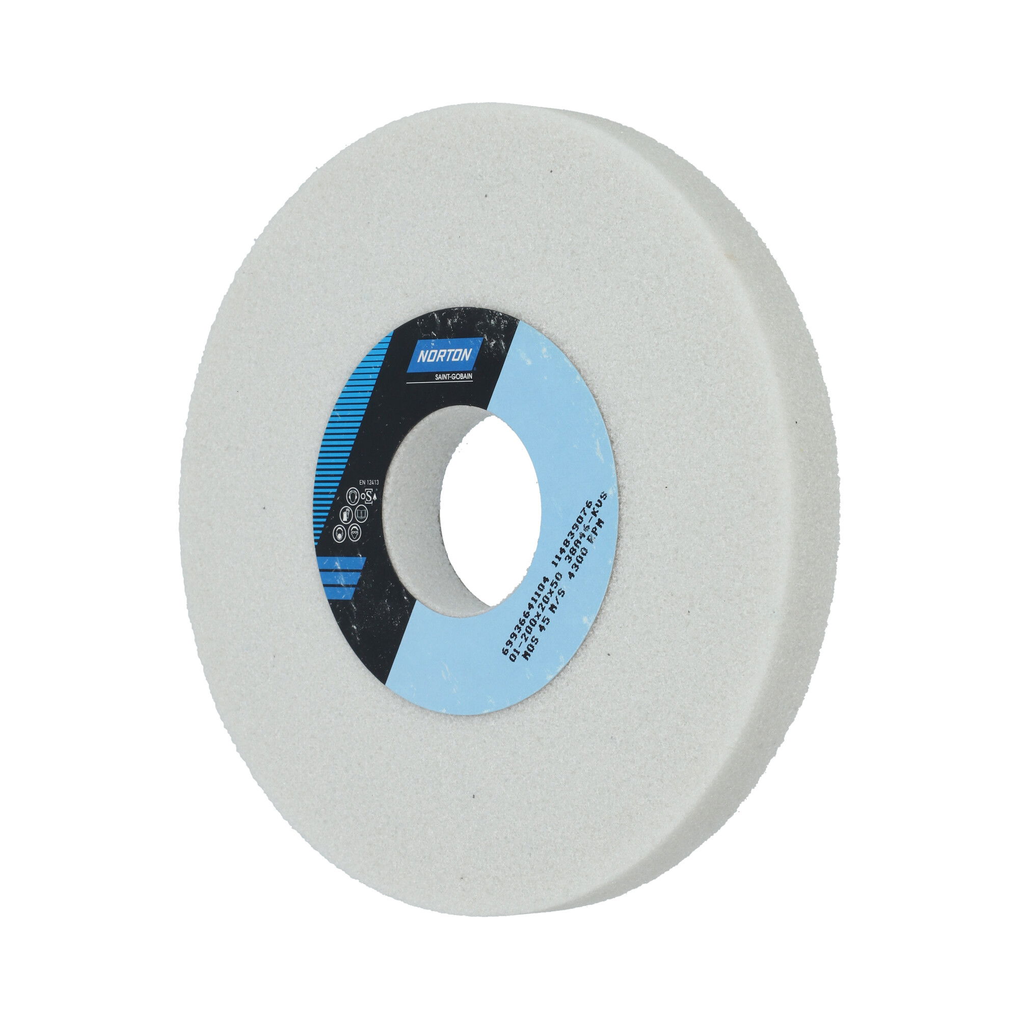 Norton Egyenes köszörűkorong Ø200x20x50 mm 38A 46 K VS, 2 db/csomag termék fő termékképe