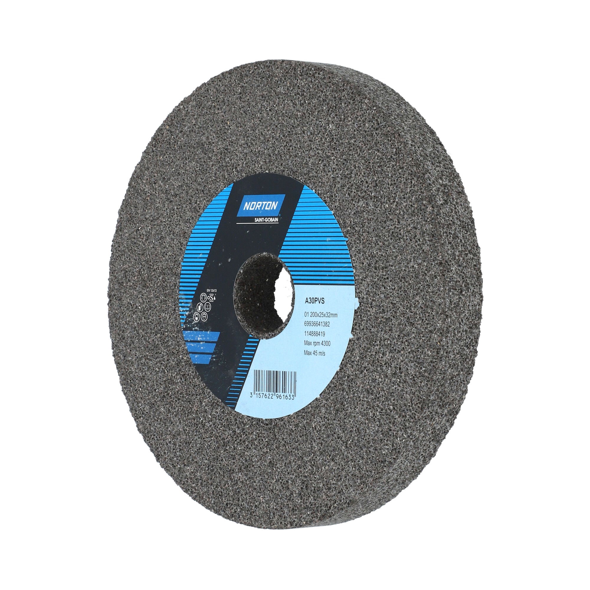 Norton Egyenes köszörűkorong Ø200x25x32 mm A 30 P VS termék fő termékképe