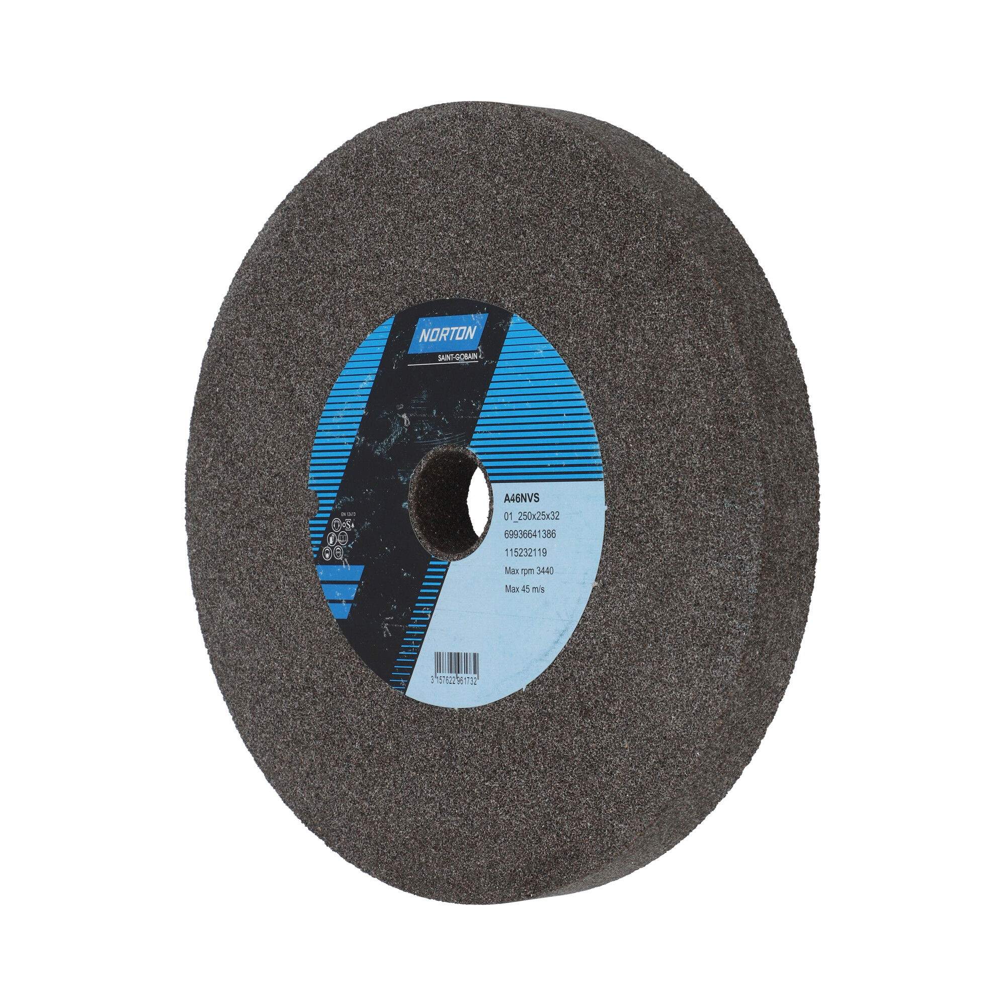Norton Egyenes köszörűkorong Ø250x25x32 mm A 46 N VS termék fő termékképe