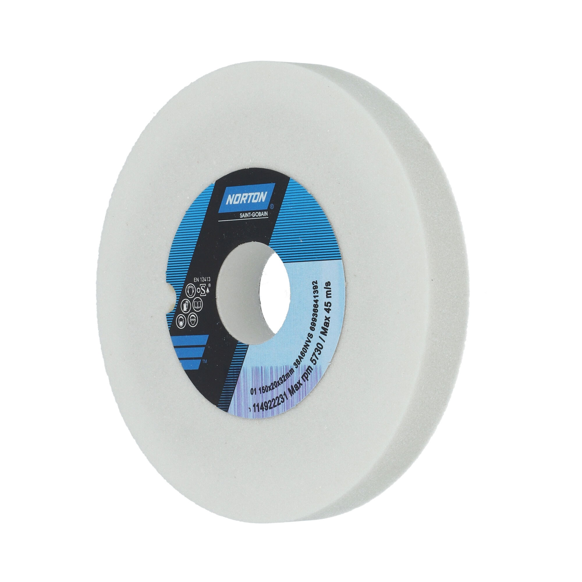 Norton Egyenes köszörűkorong Ø150x20x32 mm 38A 60 N VS, 2 db/csomag termék fő termékképe