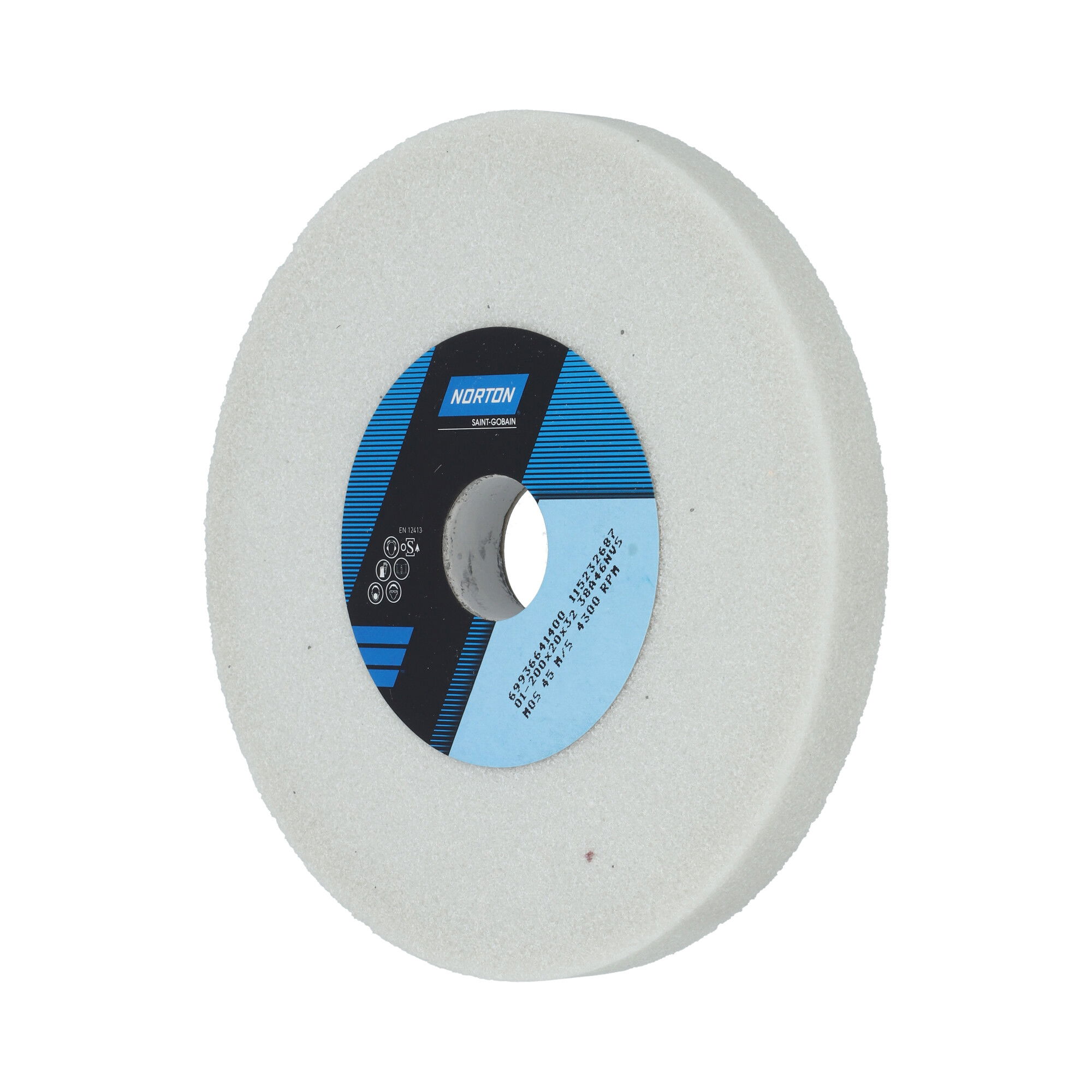 Norton Egyenes köszörűkorong Ø200x20x32 mm 38A 46 N VS, 6 db/csomag termék fő termékképe