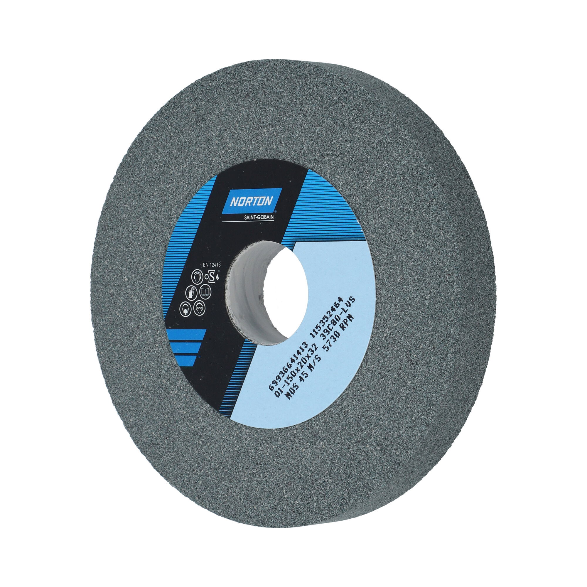 Norton Egyenes köszörűkorong Ø150x20x32 mm 39C 80 L VS, 2 db/csomag termék fő termékképe