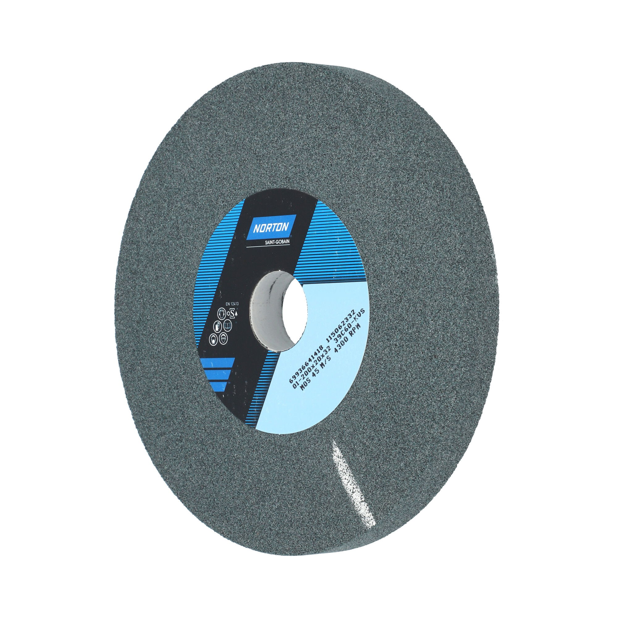 Norton Egyenes köszörűkorong Ø200x20x32 mm 39C 60 K VS, 2 db/csomag termék fő termékképe