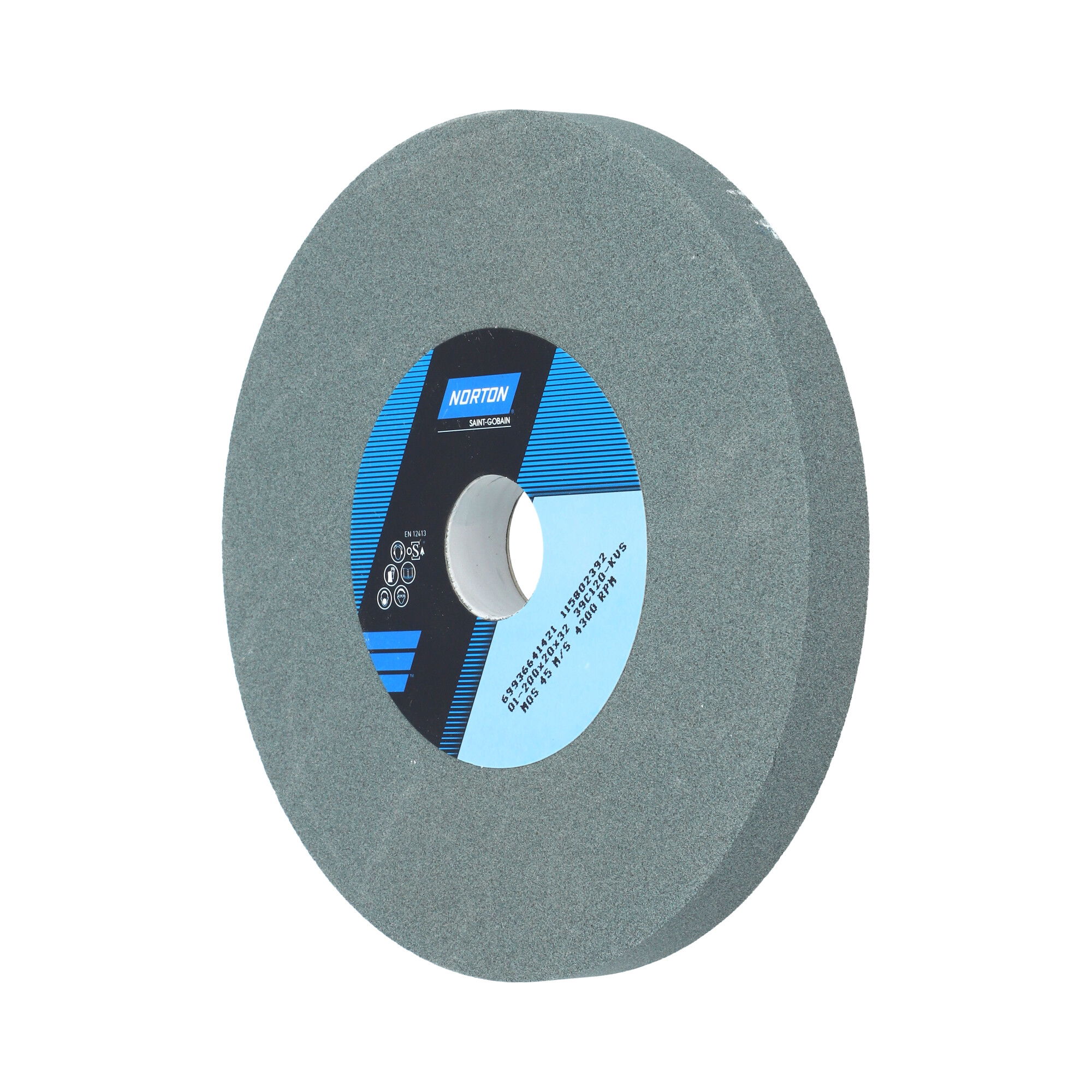 Norton Egyenes köszörűkorong Ø200x20x32 mm 39C 120 K VS, 2 db/csomag termék fő termékképe