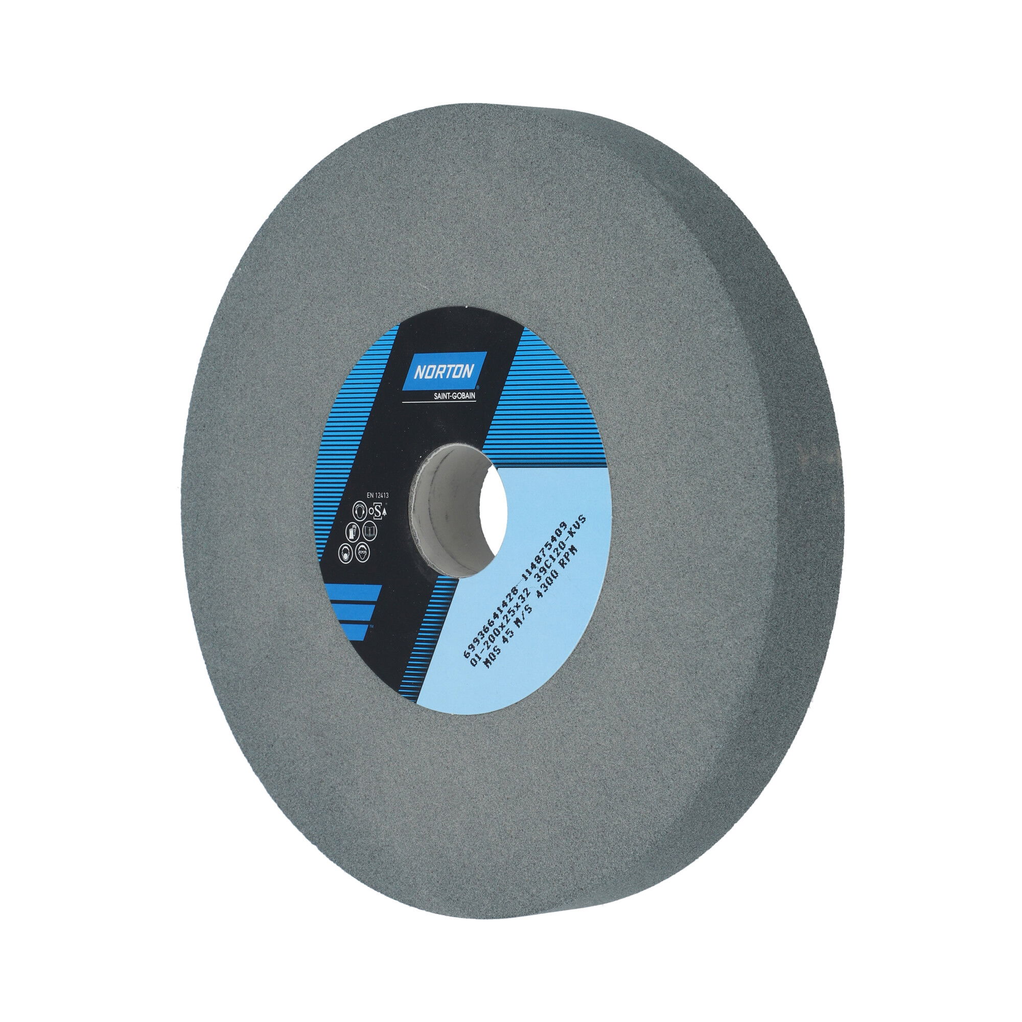 Norton Egyenes köszörűkorong Ø200x25x32 mm 39C 120 K VS, 6 db/csomag termék fő termékképe