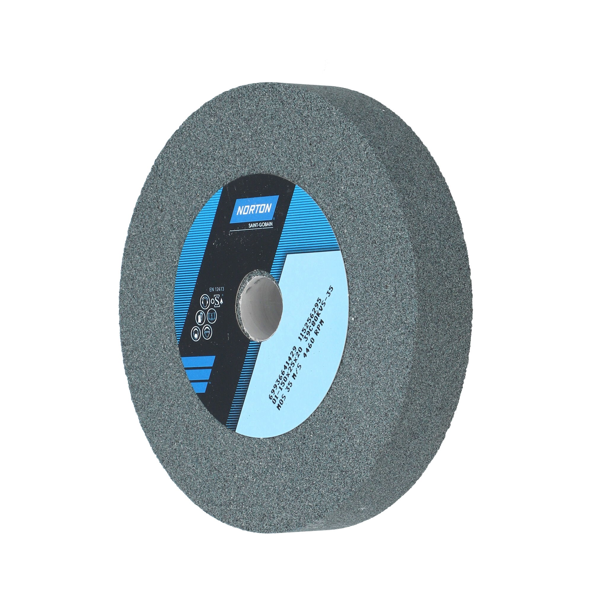 Norton Egyenes köszörűkorong Ø150x25x20 mm 39C 80 K VS, 4 db/csomag termék fő termékképe