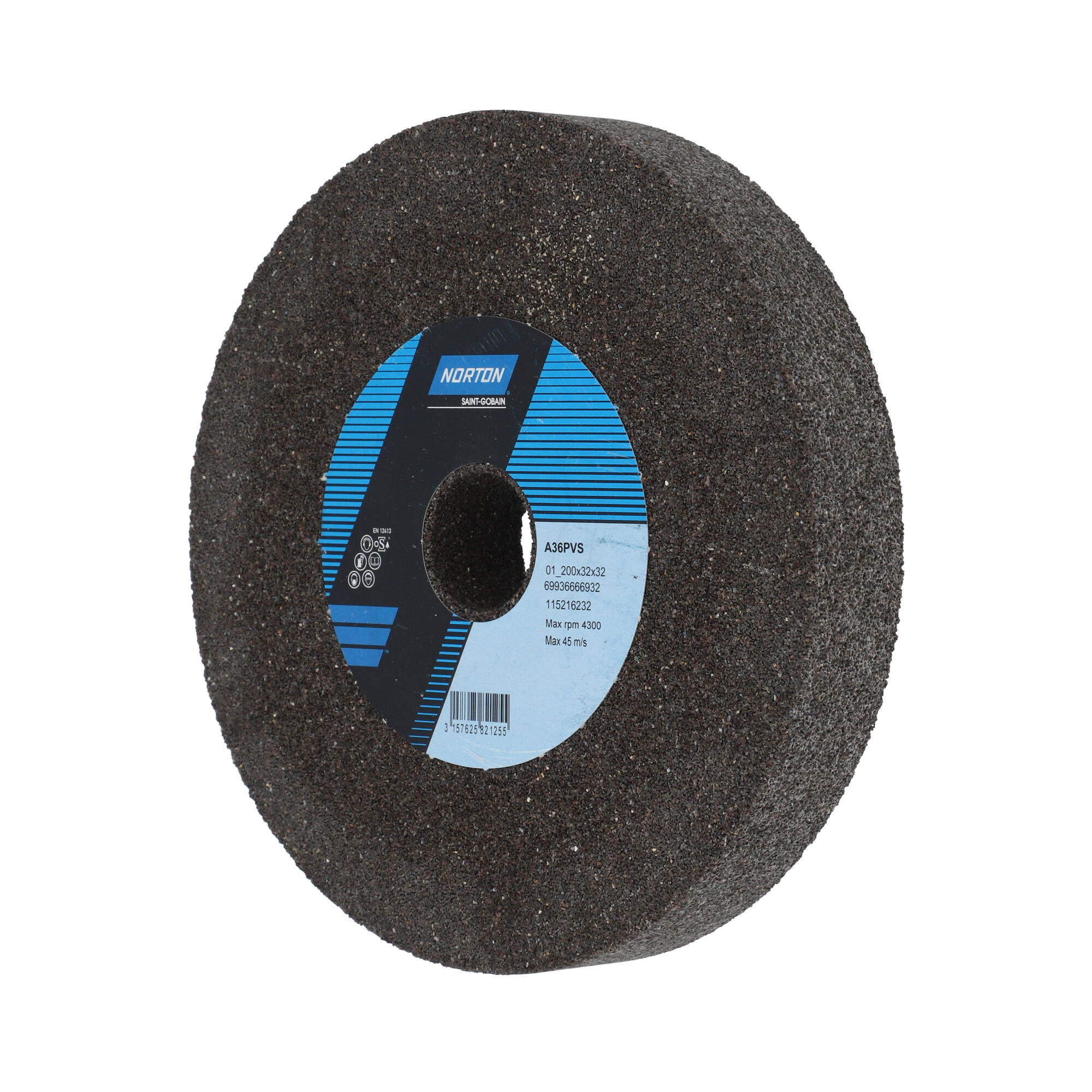 Norton Egyenes köszörűkorong Ø200x32x32 mm A 36 P VS, 2 db/csomag termék fő termékképe