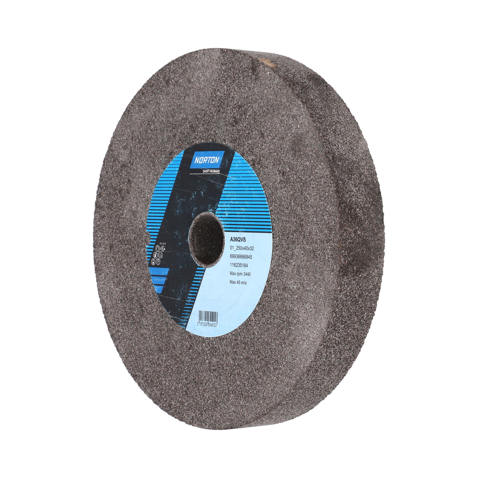 Norton Egyenes köszörűkorong Ø250x40x32 mm A 36 Q VS, 4 db/csomag termék fő termékképe