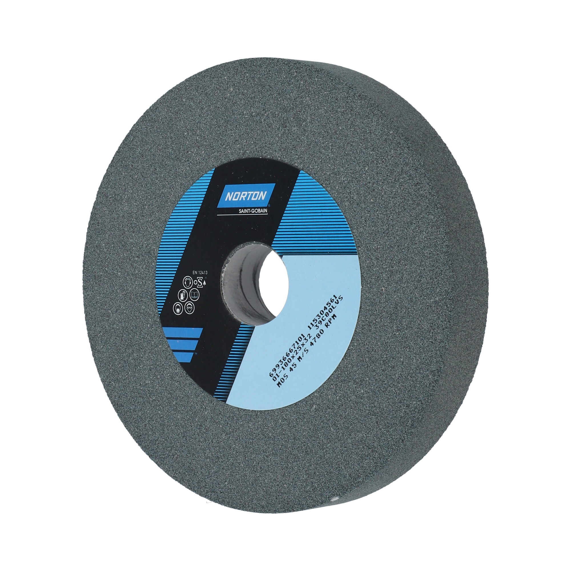 Norton Egyenes köszörűkorong Ø180x25x32 mm 39C 80 L VS, 6 db/csomag termék fő termékképe