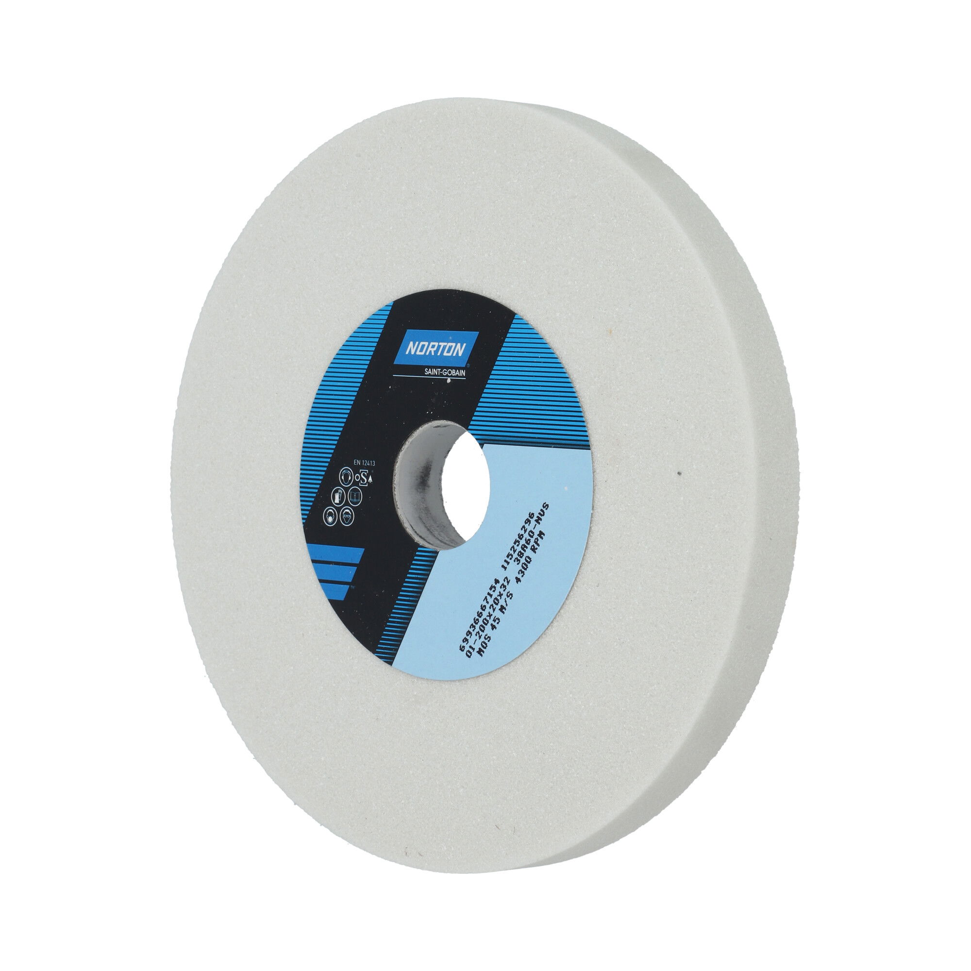 Norton Egyenes köszörűkorong Ø200x20x32 mm 38A 60 N VS, 2 db/csomag termék fő termékképe