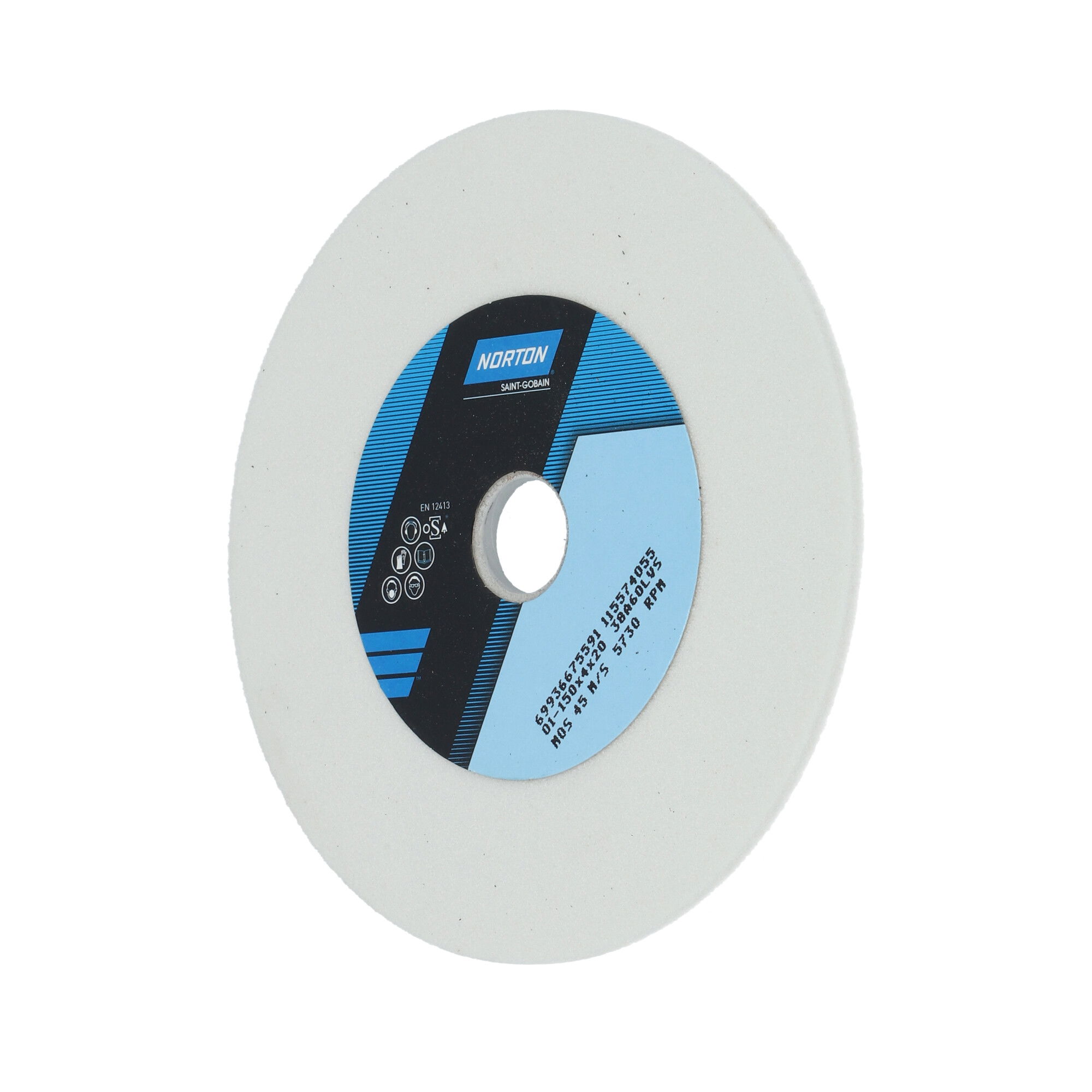 Norton Egyenes köszörűkorong Ø150x4x20 mm 38A 60 L VS, 2 db/csomag termék fő termékképe