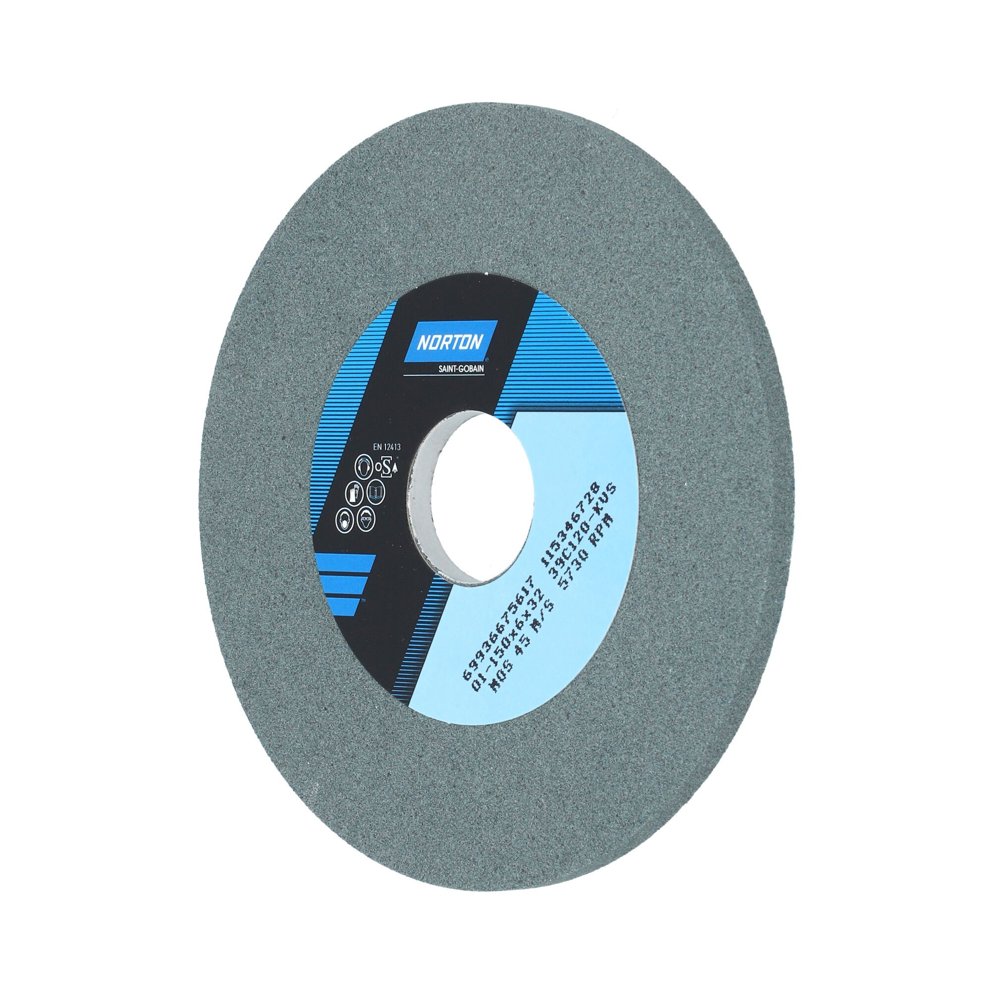 Norton Egyenes köszörűkorong Ø150x6x32 mm 39C 120 K VS, 2 db/csomag termék fő termékképe