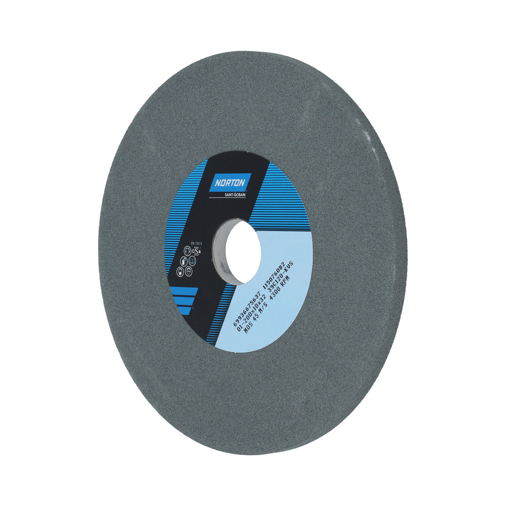 Norton Egyenes köszörűkorong Ø200x10x32 mm 39C 120 K VS, 2 db/csomag termék fő termékképe