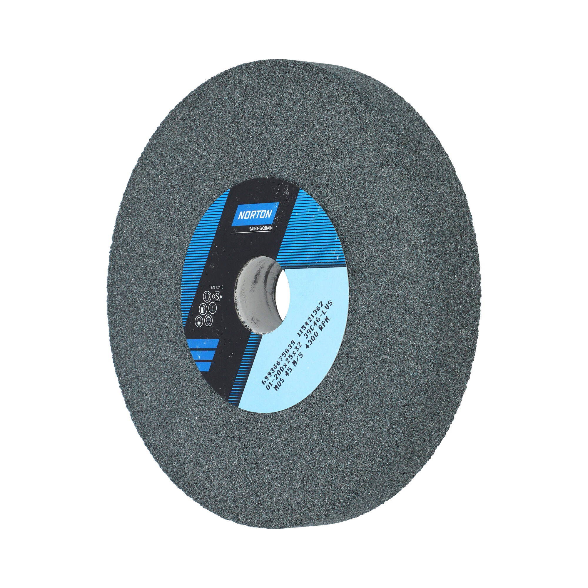 Norton Egyenes köszörűkorong Ø200x25x32 mm 39C 46 L VS, 6 db/csomag termék fő termékképe