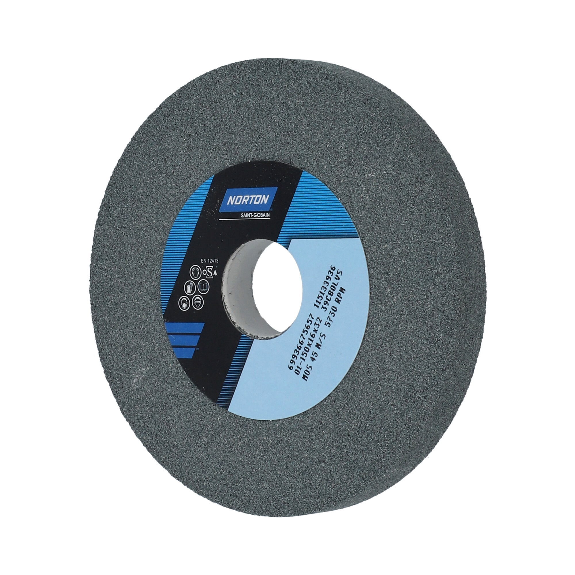 Norton Egyenes köszörűkorong Ø150x16x32 mm 39C 80 L VS, 2 db/csomag termék fő termékképe