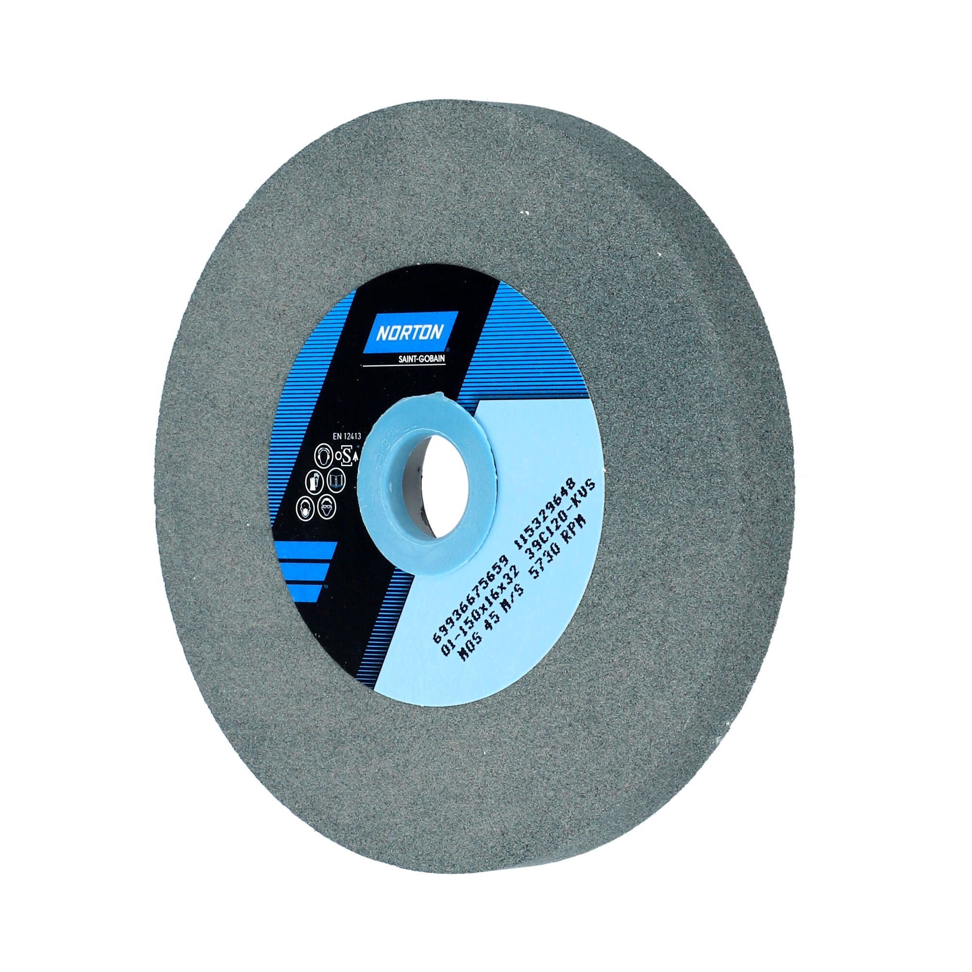 Norton Egyenes köszörűkorong Ø150x16x32 mm 39C 120 K VS, 2 db/csomag termék fő termékképe