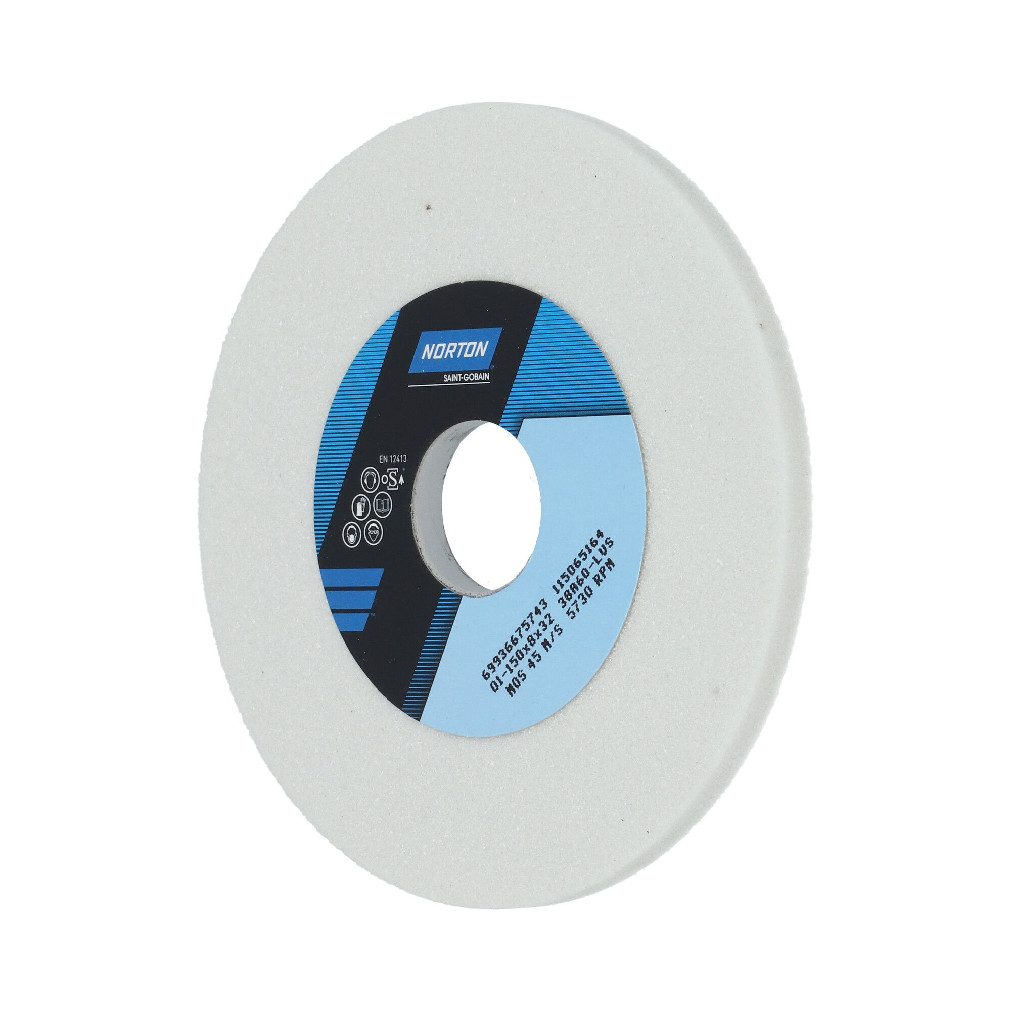 Norton Egyenes köszörűkorong Ø150x8x32 mm 38A 60 L VS termék fő termékképe
