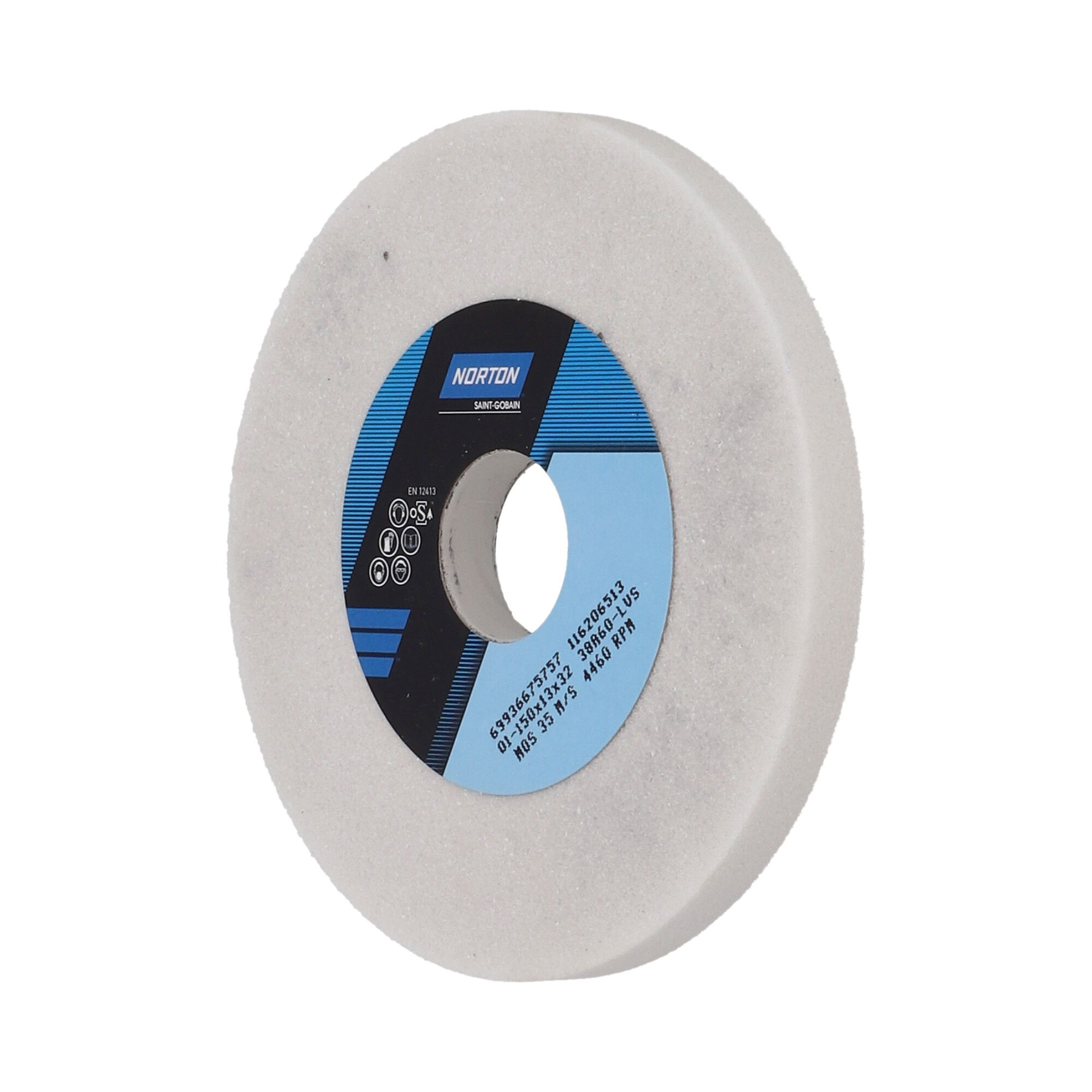 Norton Egyenes köszörűkorong Ø150x13x32 mm 38A 60 L VS termék fő termékképe